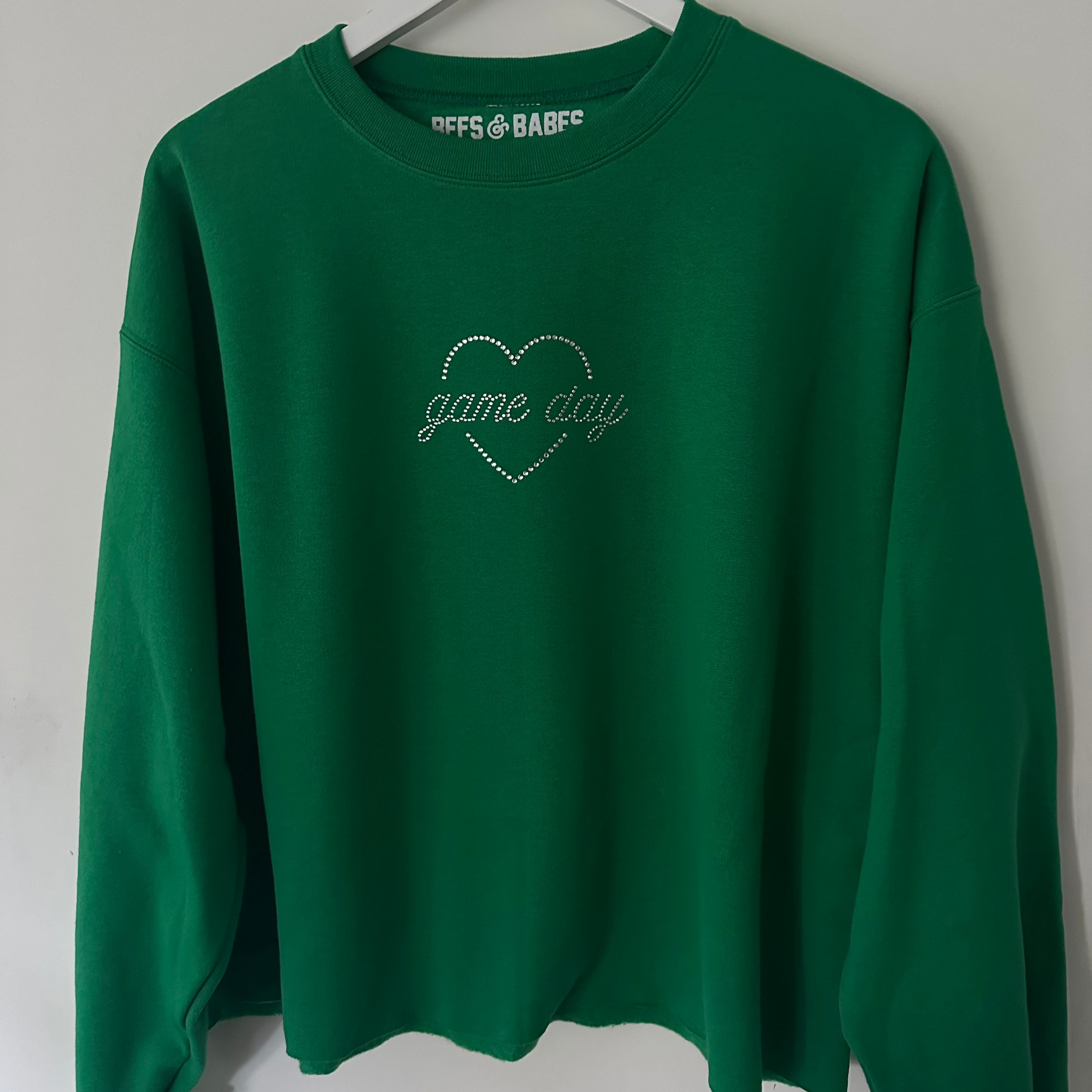 Game Day Sparkle Cropped Sweatshirt