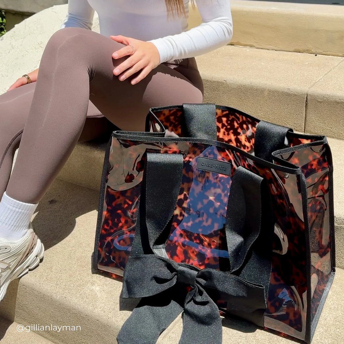 Case-Mate Tortoiseshell Bow Jelly Tote Bag