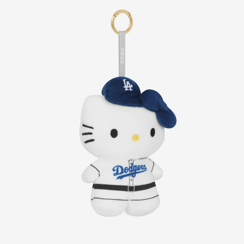 LA Dodgers Hello Kitty Plush Bag Charm Keychain