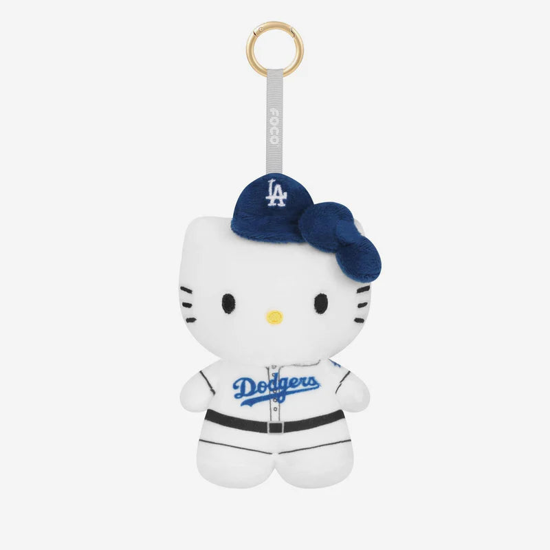 LA Dodgers Hello Kitty Plush Bag Charm Keychain