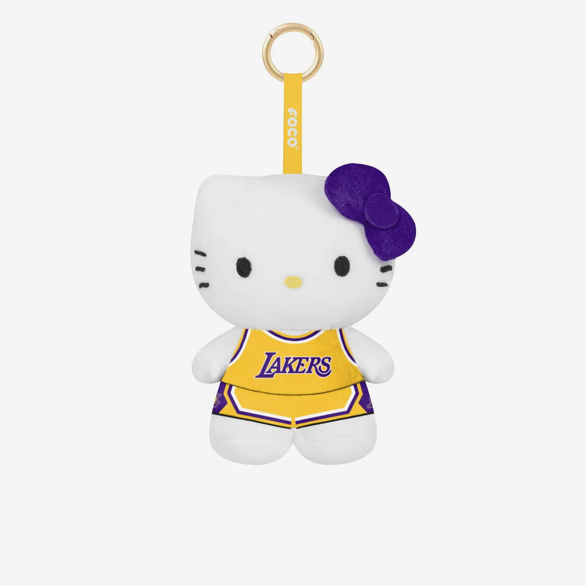 LA Lakers Hello Kitty Plush Bag Charm Keychain