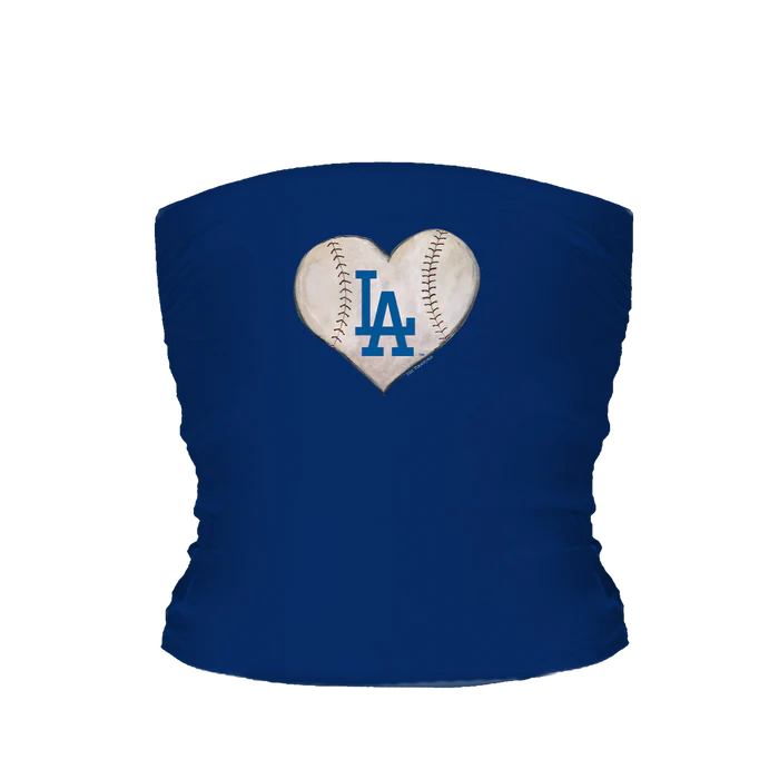 Dodgers Baseball Heart Tube Top