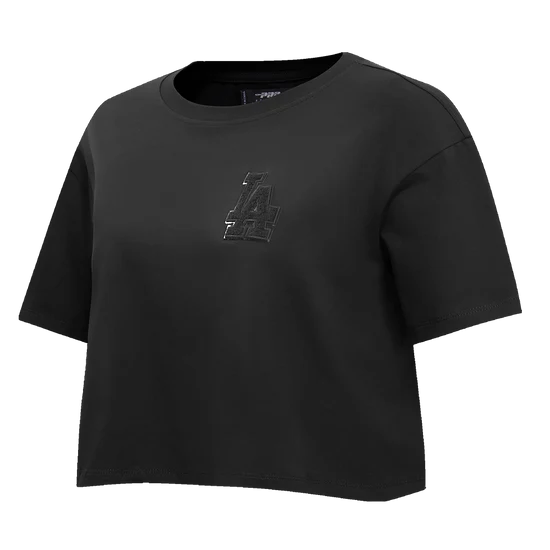 MLB LA Dodgers Triple Black Women's Boxy Tee