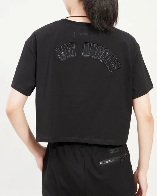 MLB LA Dodgers Triple Black Women's Boxy Tee