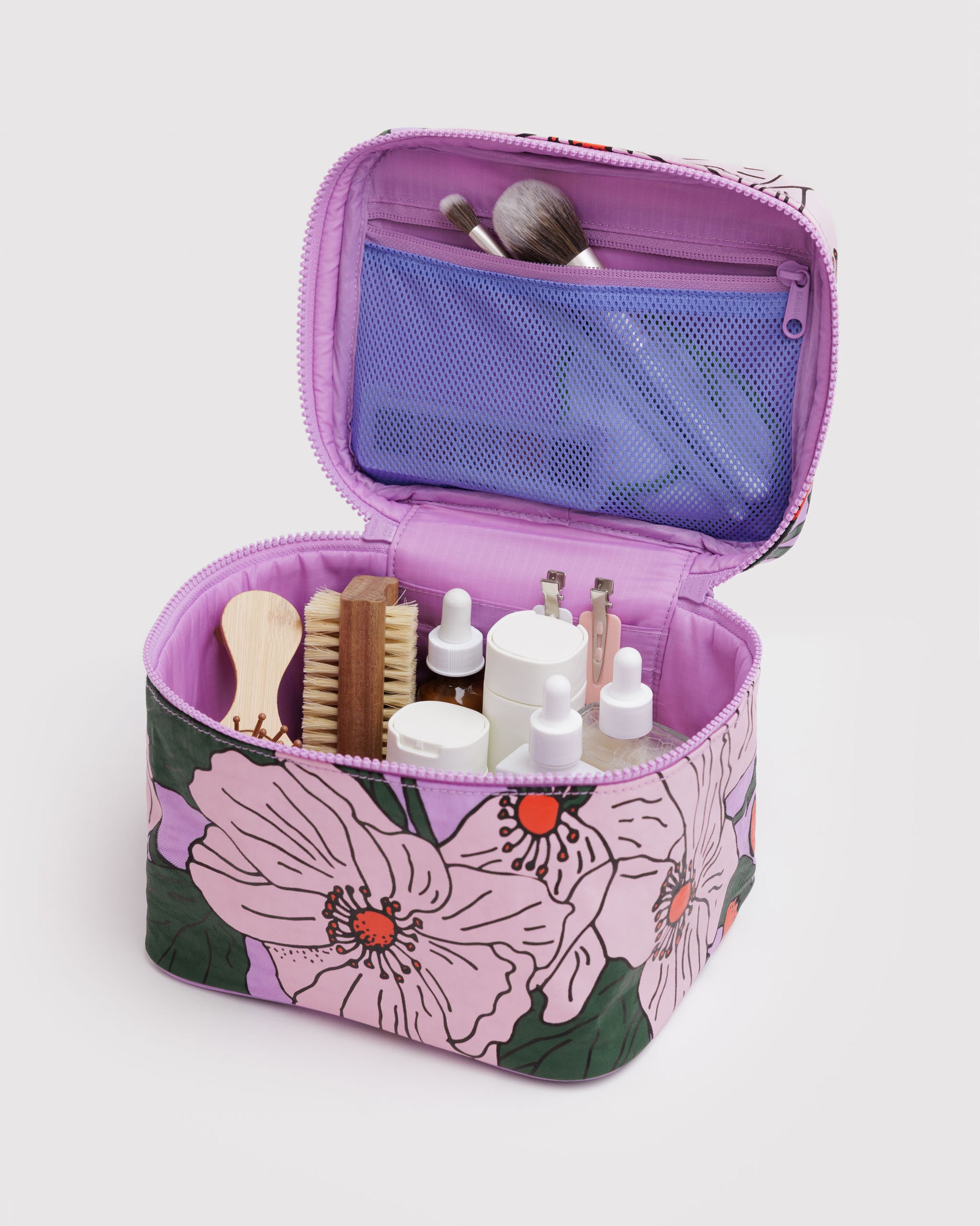 BAGGU Large Cosmetic Case - Pink Poppy