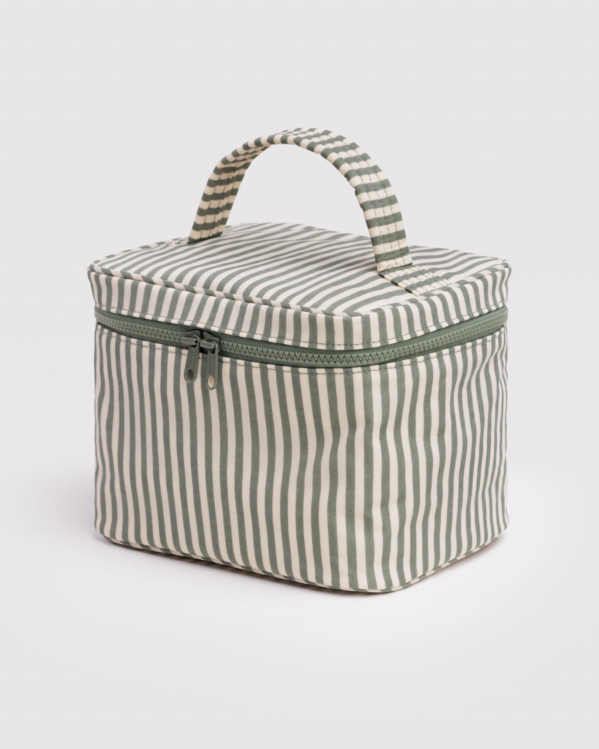 BAGGU Large Cosmetic Case - Sage Stripe