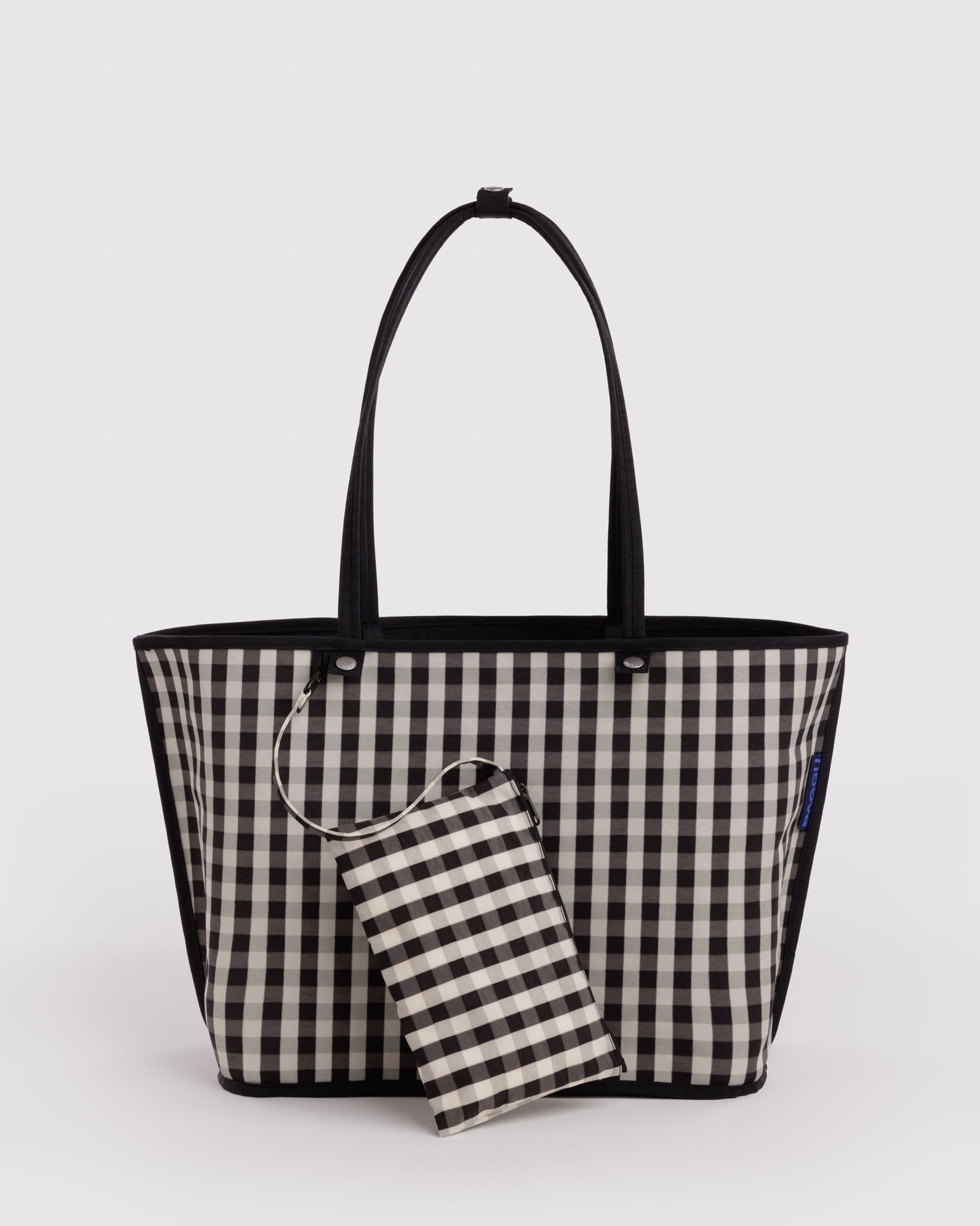 BAGGU Large Nylon Reversible Tote - Black Mix