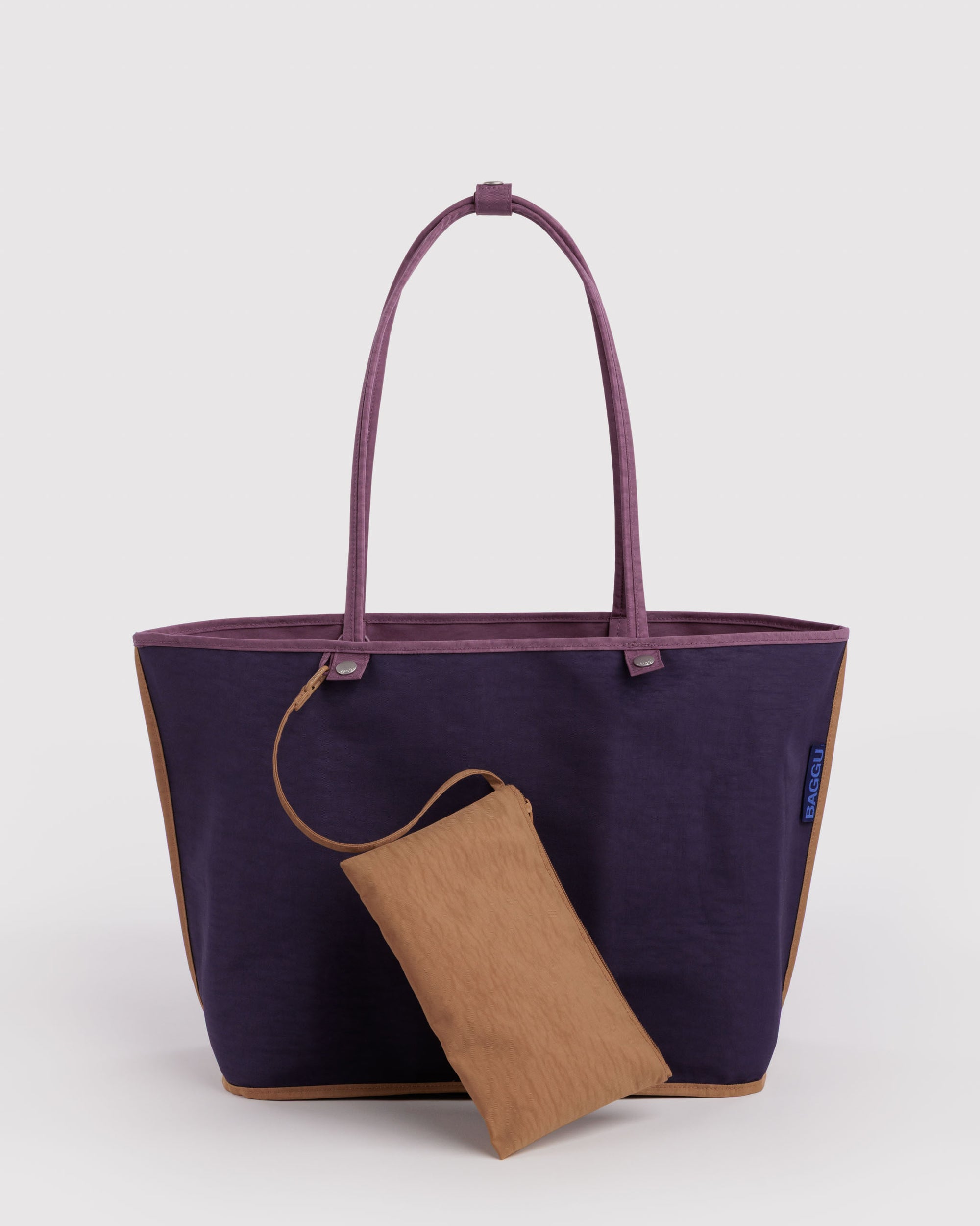 BAGGU Large Nylon Reversible Tote - Wild Plum Mix
