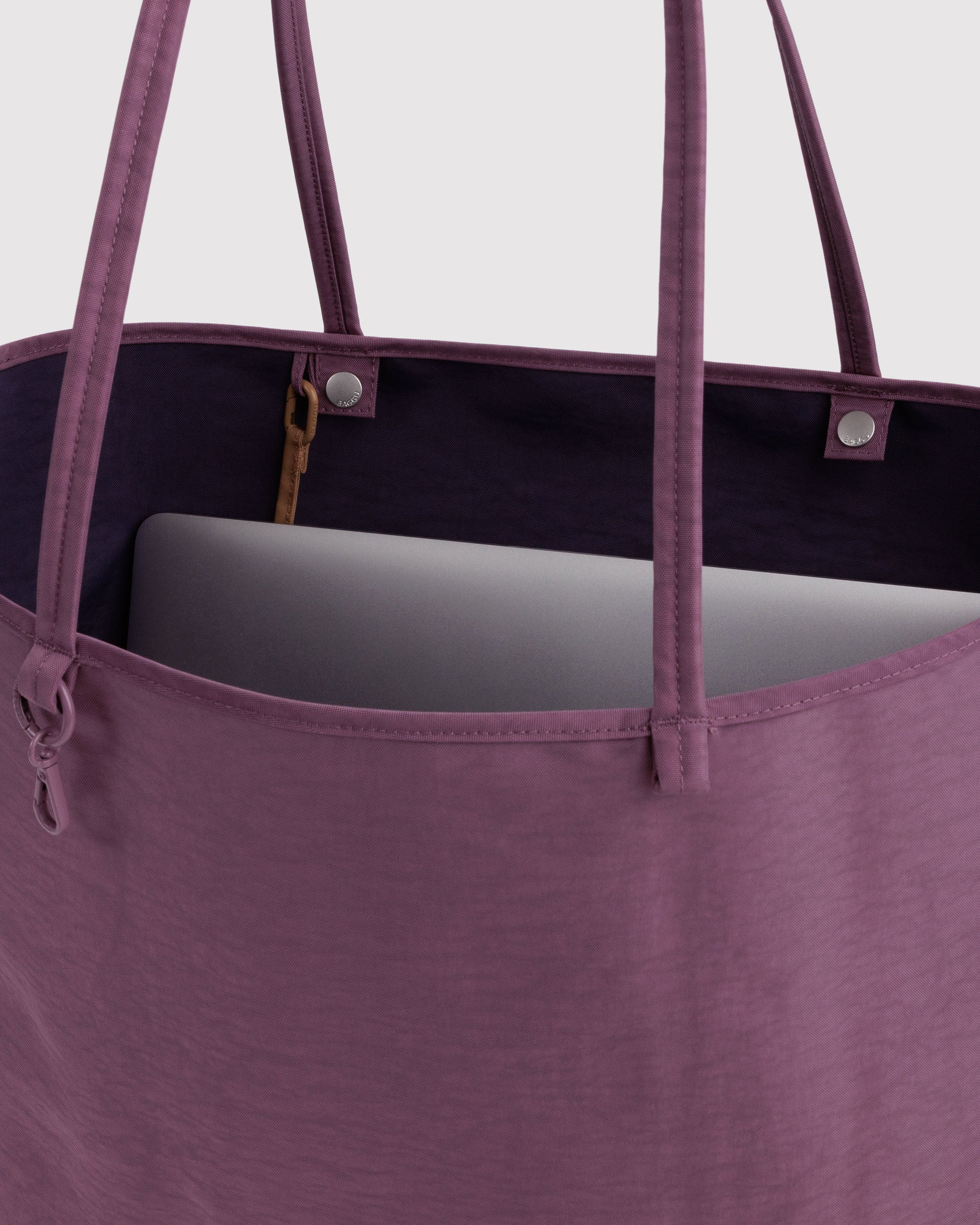 BAGGU Large Nylon Reversible Tote - Wild Plum Mix