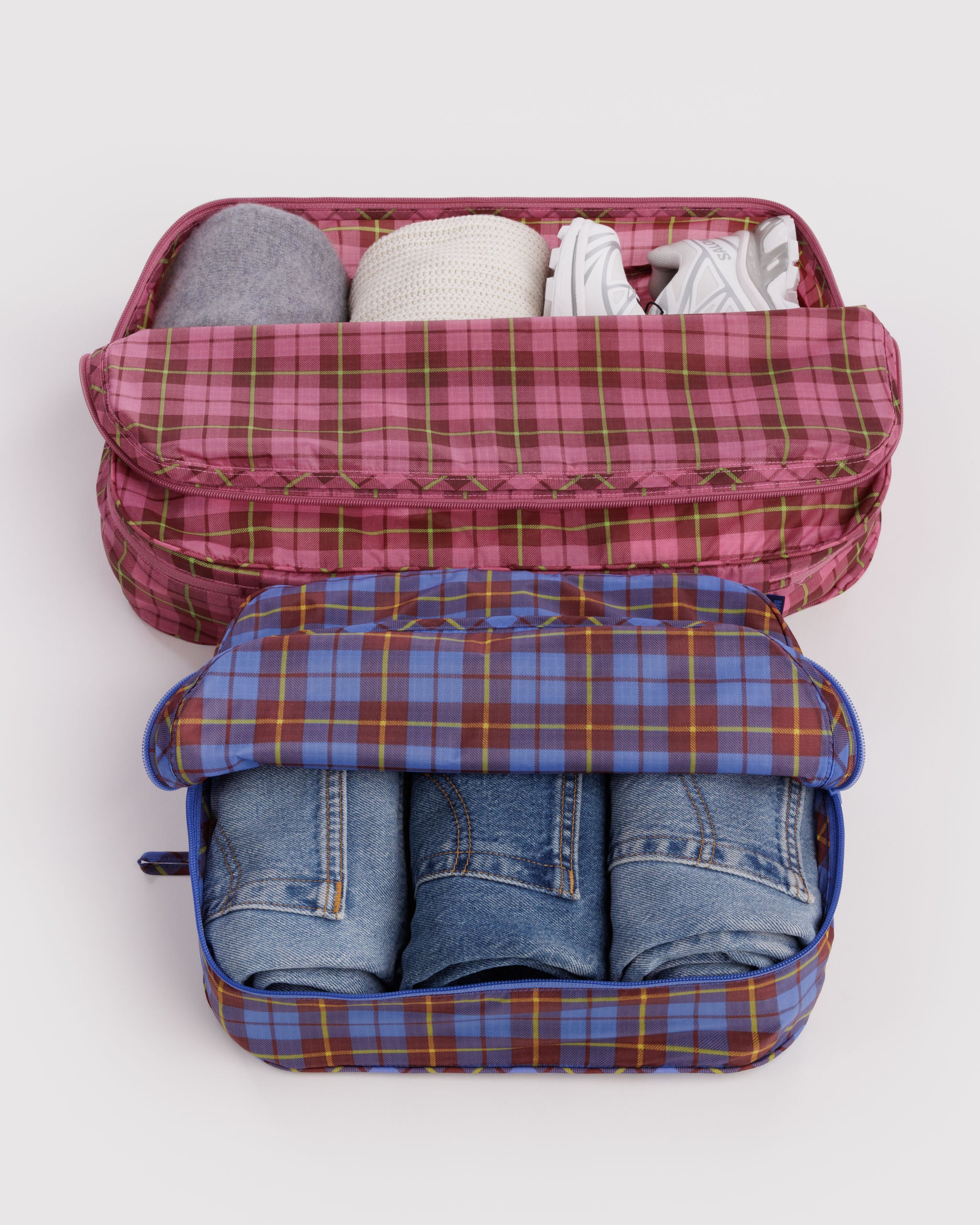 BAGGU Large Packing Cube Set - Check Mix