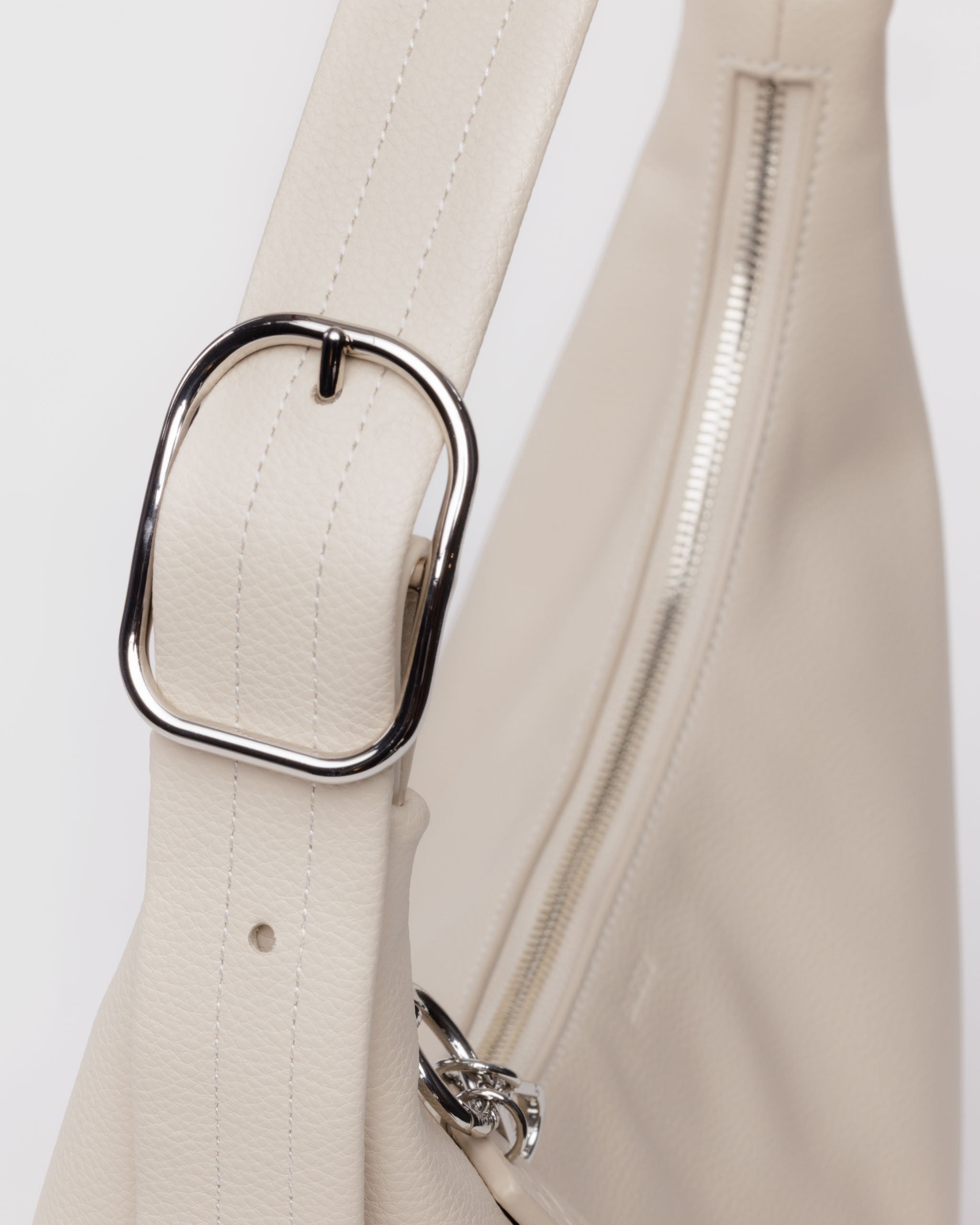 BAGGU Recycled Leather Shoulder Bag - Stone