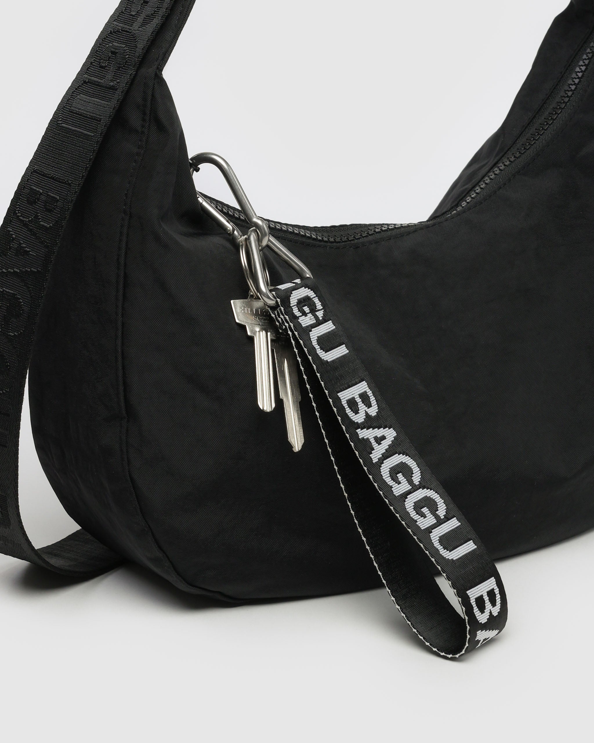 Baggu Logo Keychain - Black and White