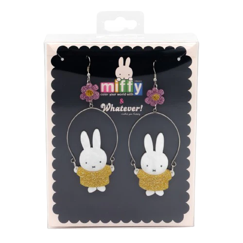 Miffy Jump Roping Acrylic Earrings
