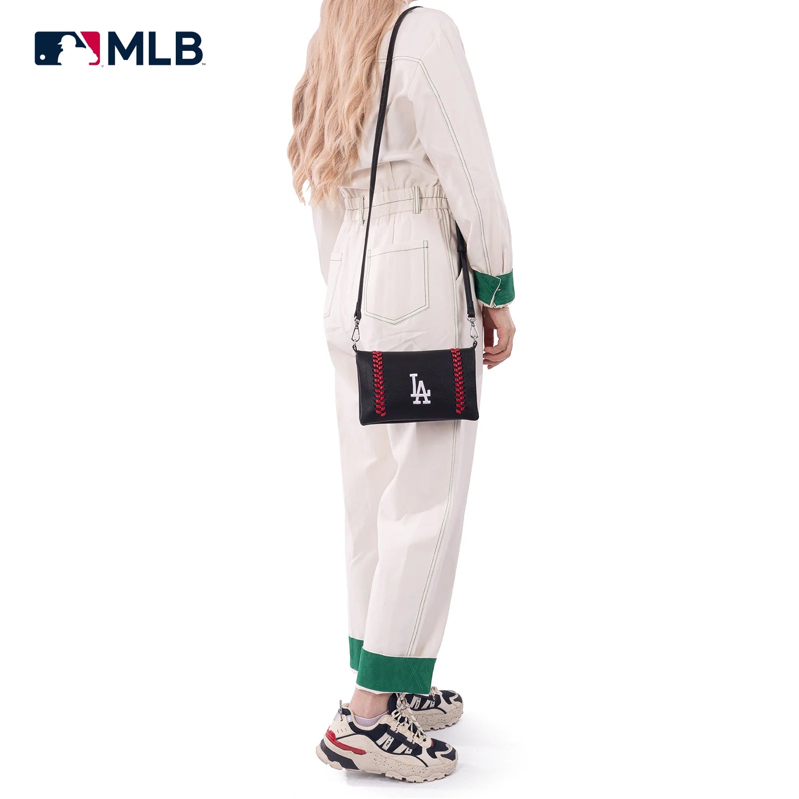 Los Angeles Dodgers Crosbody Wallet Black