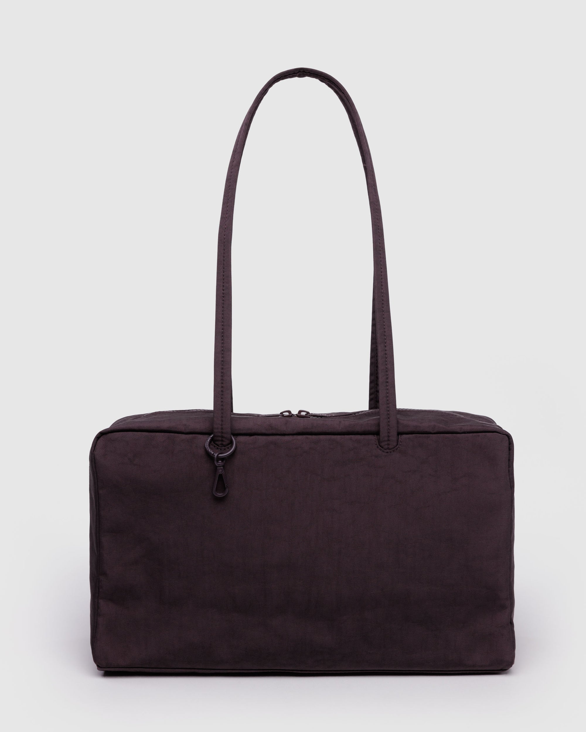 BAGGU Medium Nylon Bowler Bag - Chocolate Plum