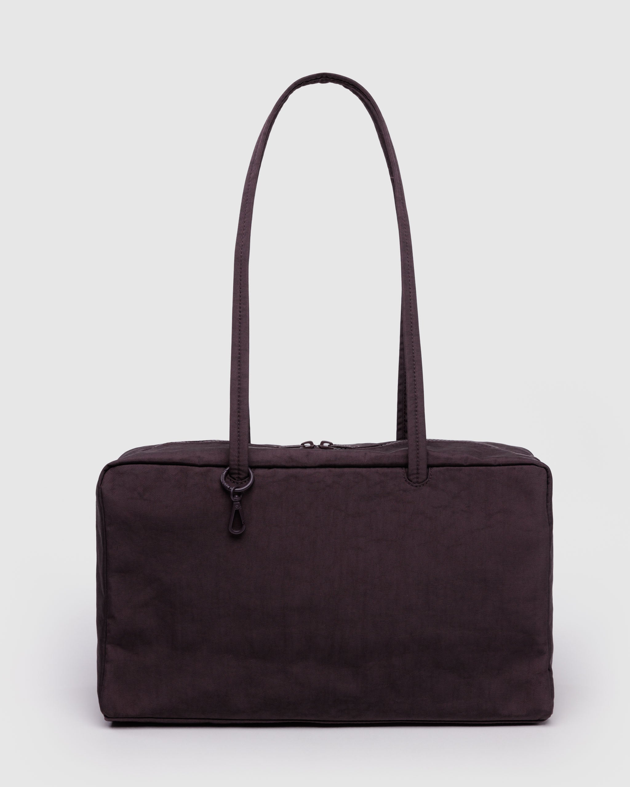 BAGGU Medium Nylon Bowler Bag - Chocolate Plum