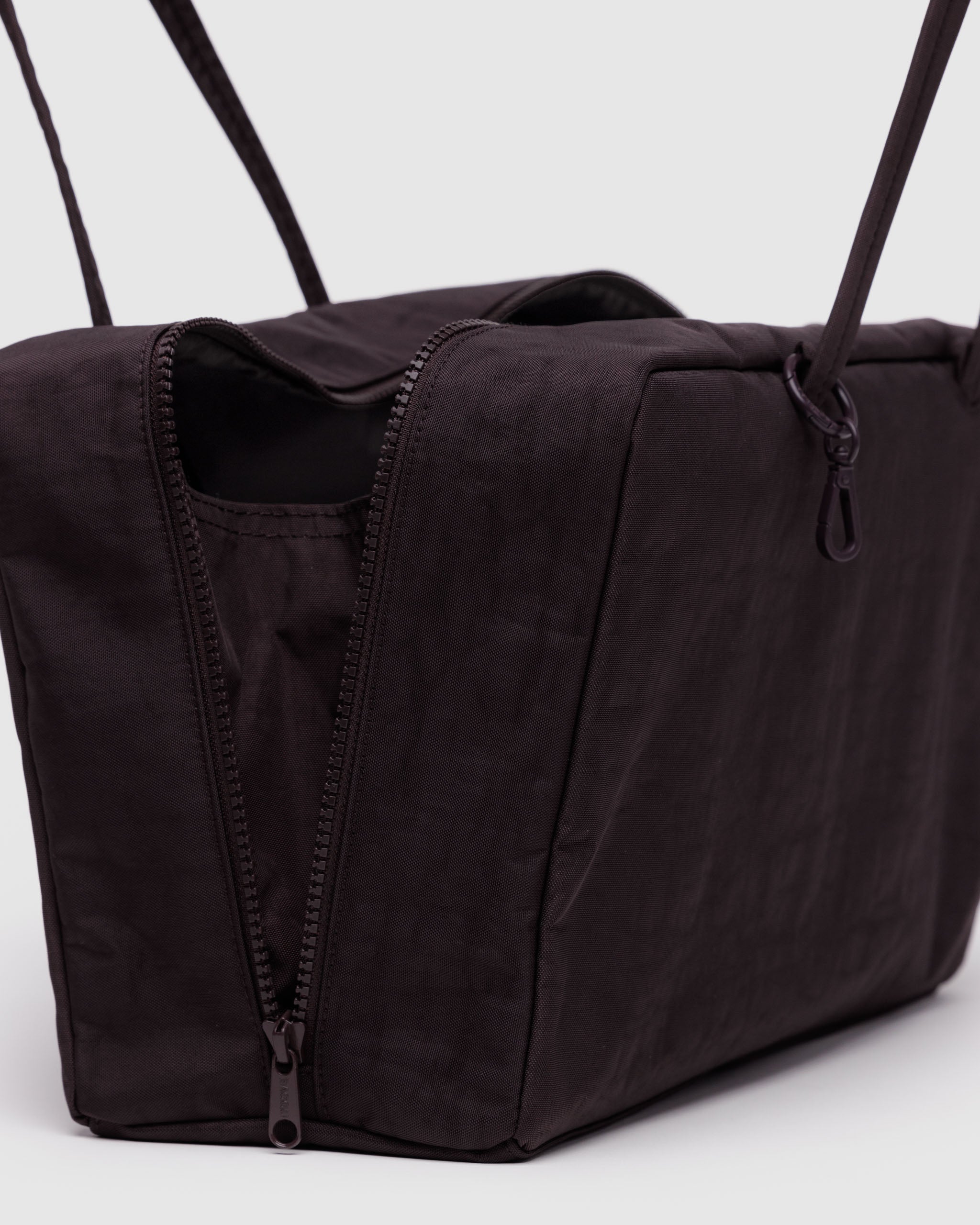 BAGGU Medium Nylon Bowler Bag - Chocolate Plum