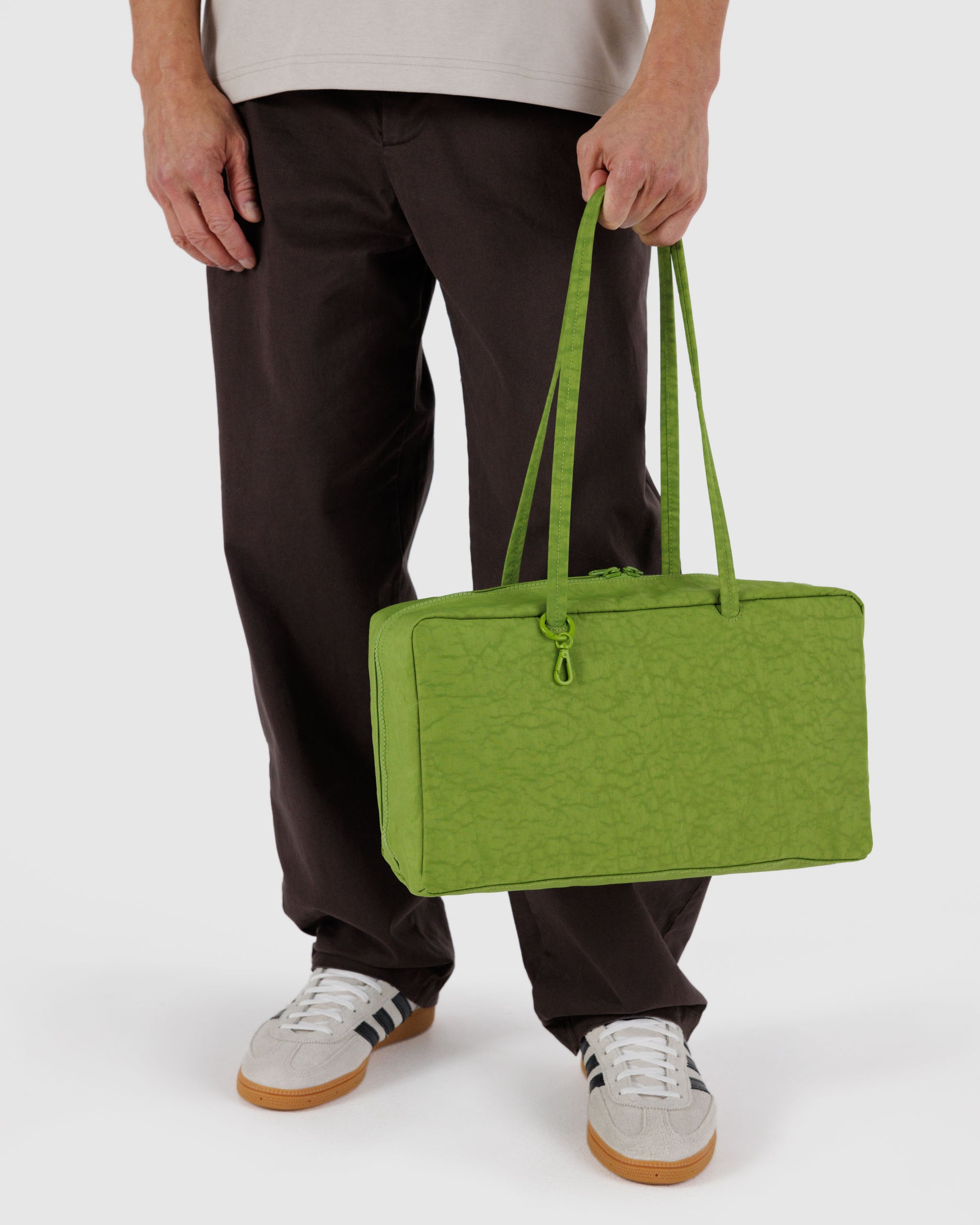 BAGGU Medium Nylon Bowler Bag - Green Juice