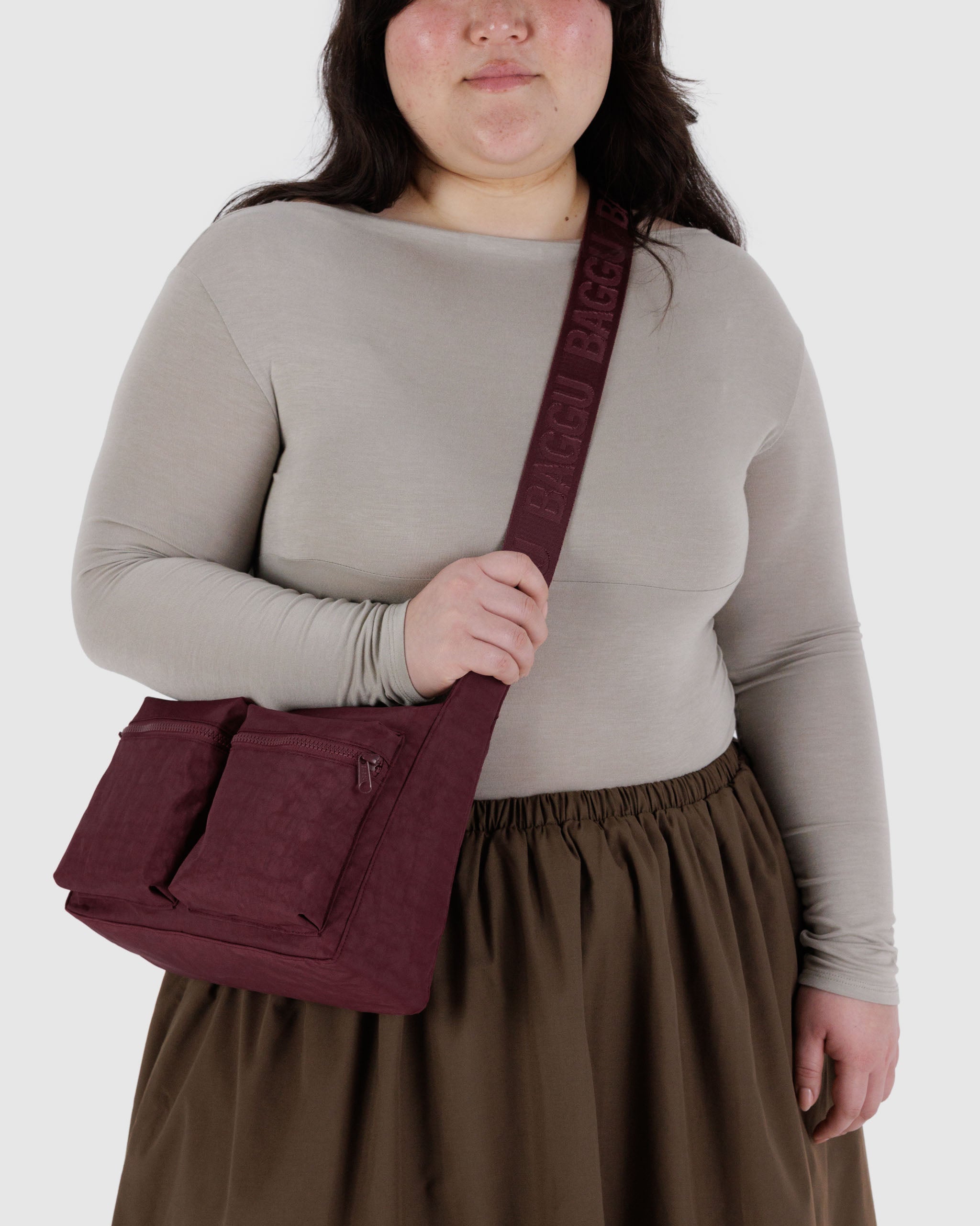 BAGGU Medium Cargo Crossbody - Mahogany