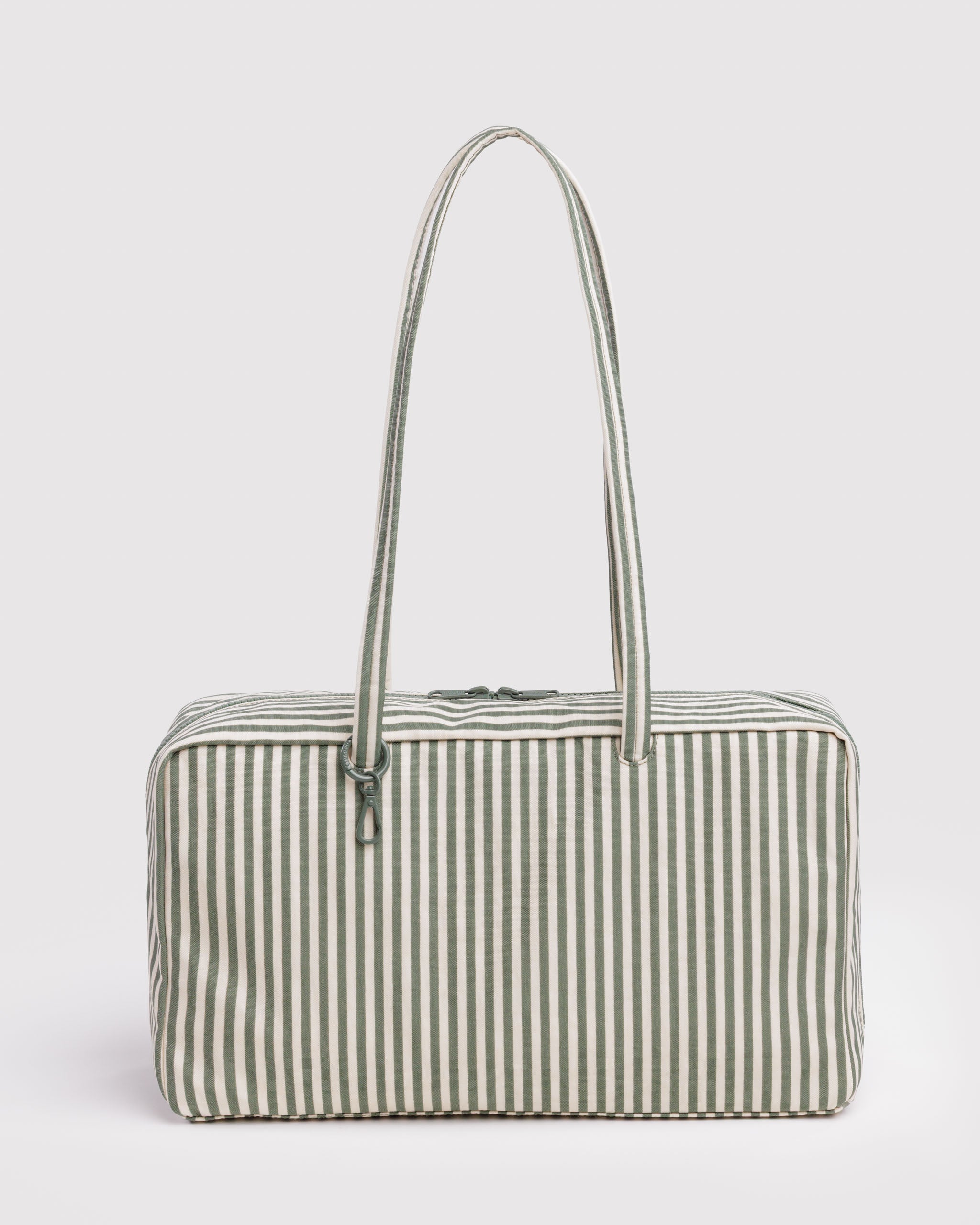 BAGGU Medium Nylon Bowler Bag - Sage Stripe