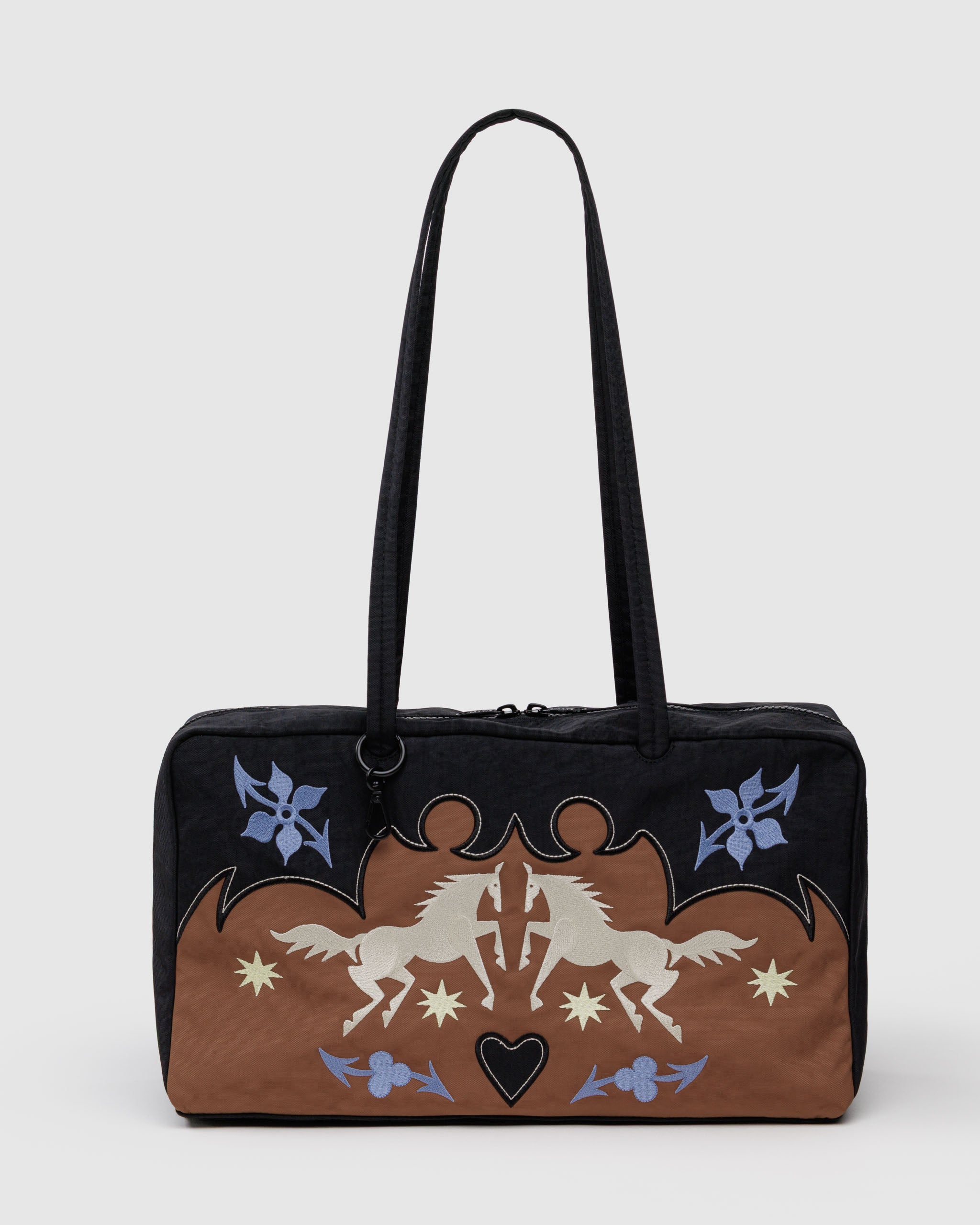 BAGGU Medium Nylon Bowler Bag - Western Applique