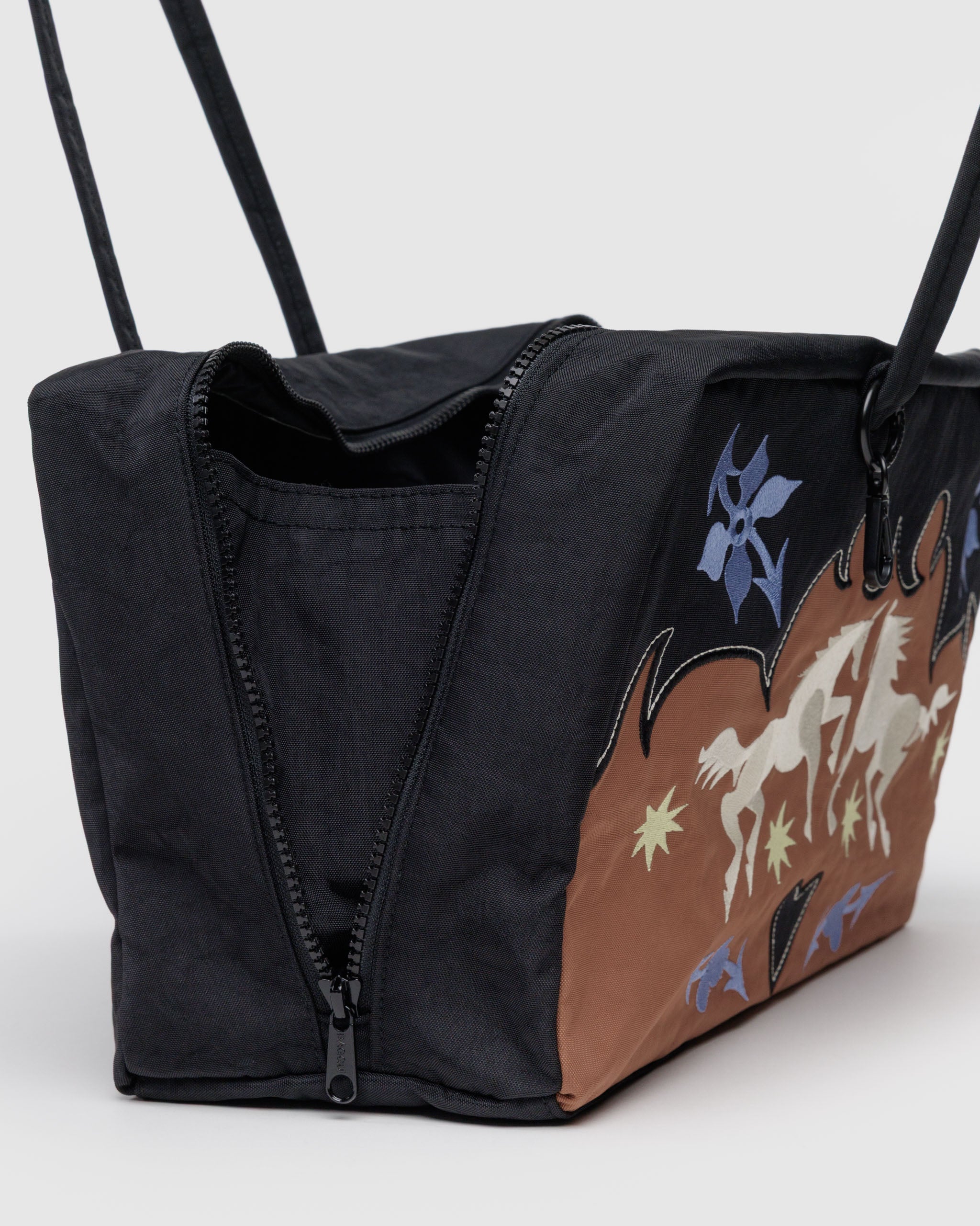 BAGGU Medium Nylon Bowler Bag - Western Applique