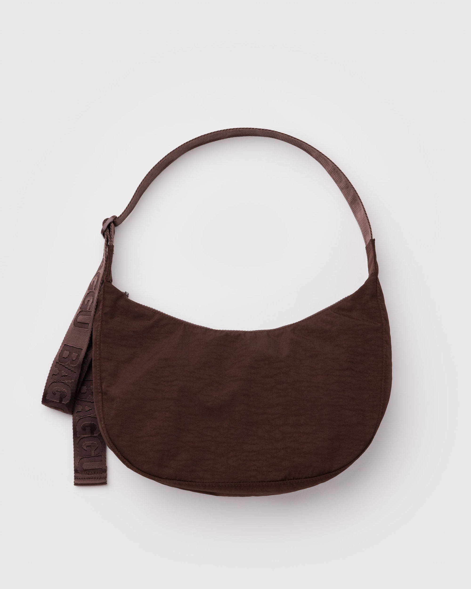 BAGGU Medium Nylon Crescent Bag - Coffee