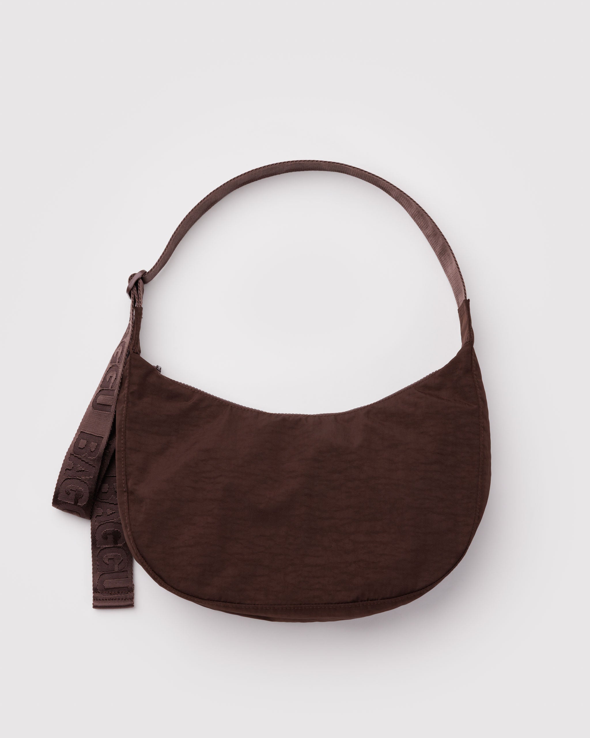 BAGGU Medium Nylon Crescent Bag - Coffee