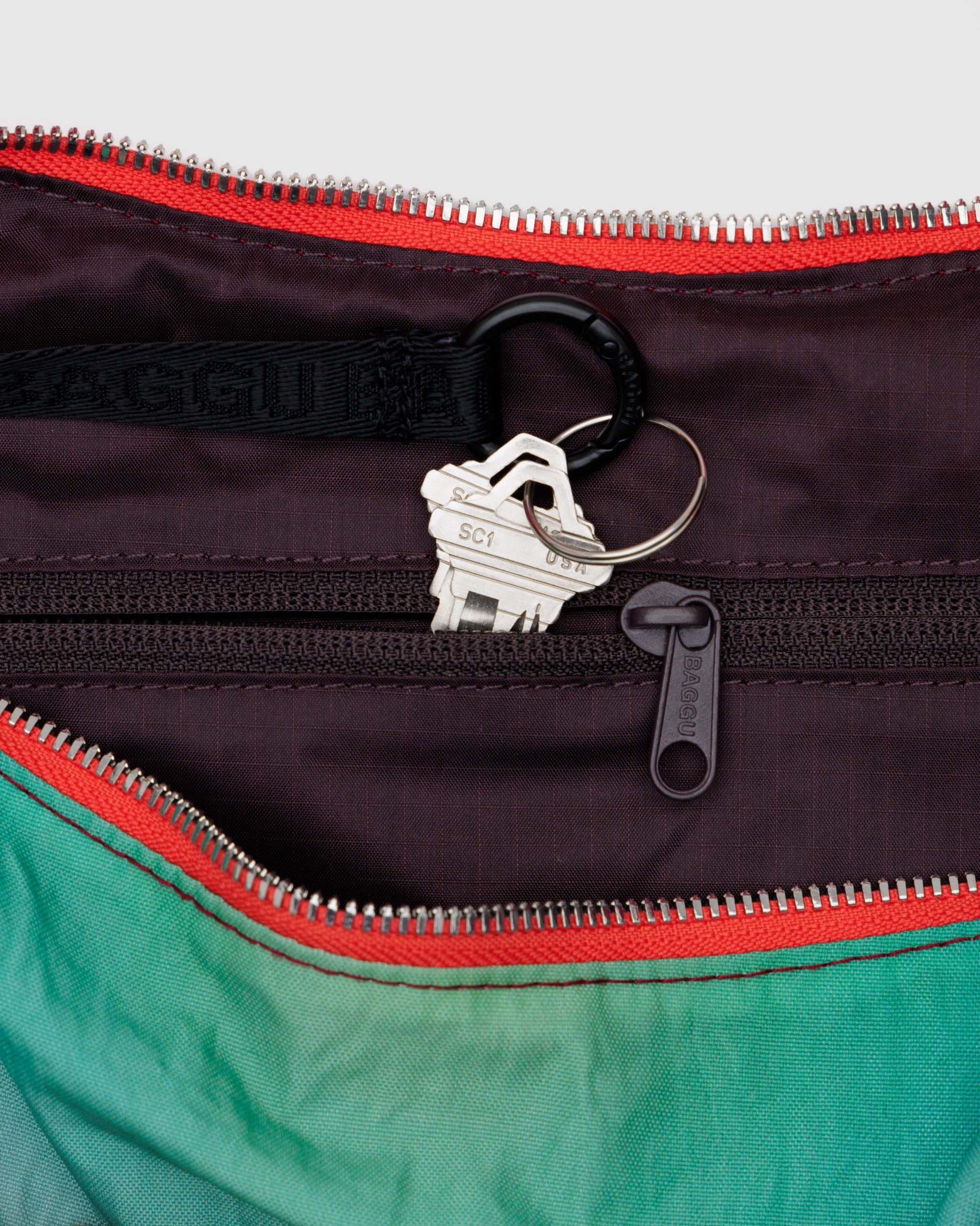 BAGGU Medium Nylon Crescent Bag - Rain