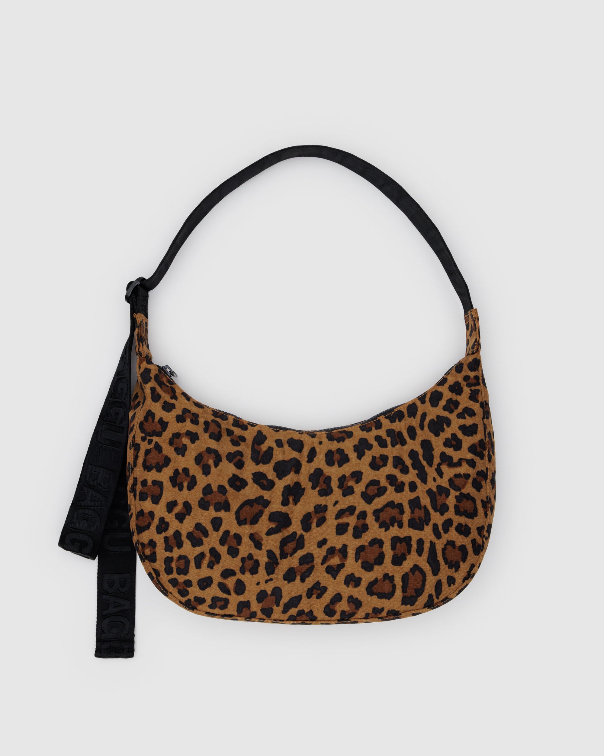 BAGGU Medium Nylon Crescent Bag - Leopard