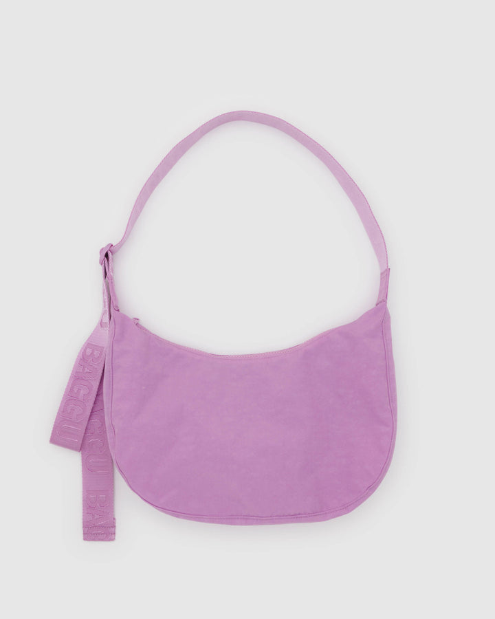 BAGGU Medium Nylon Crescent Bag - Peony