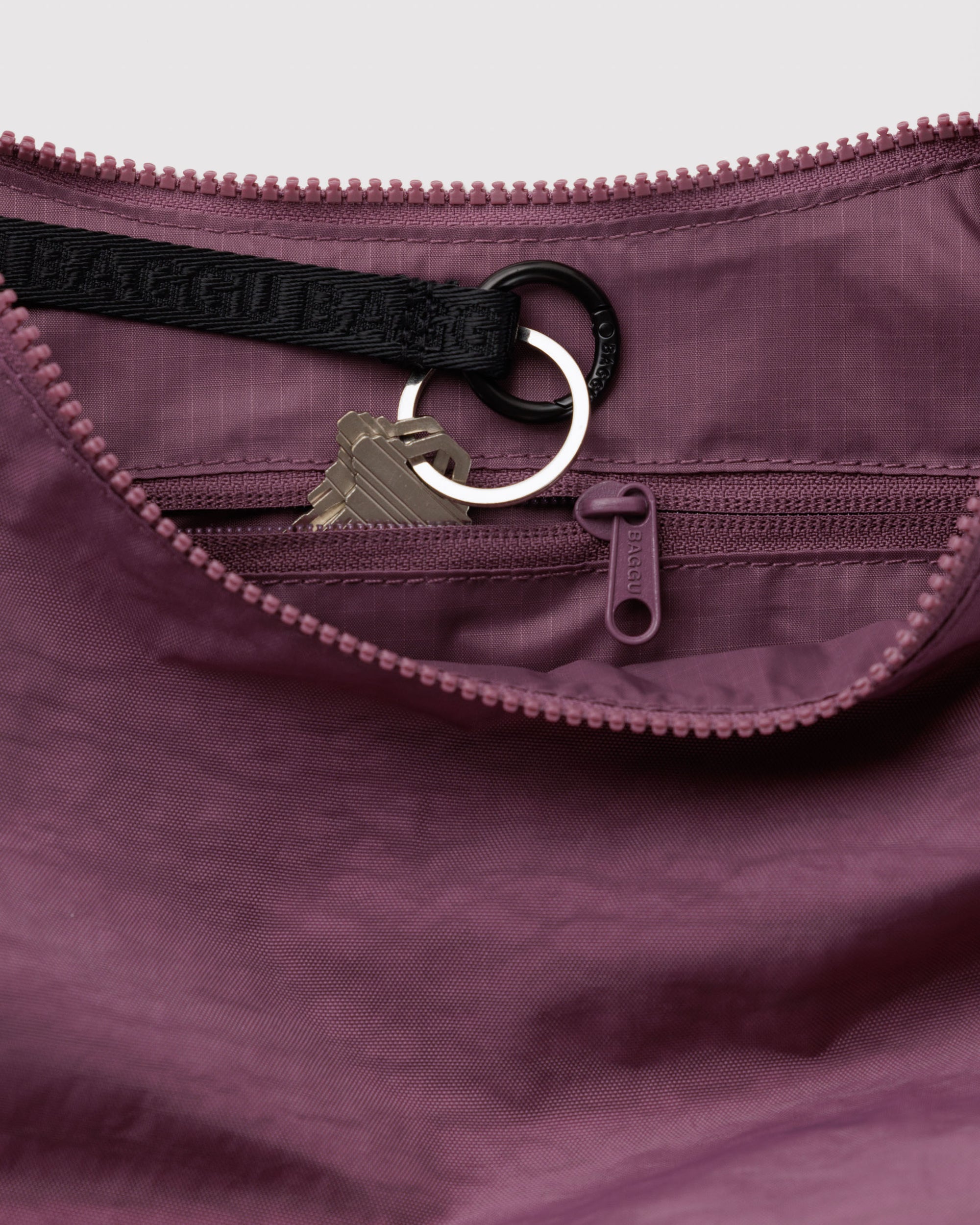 BAGGU Medium Nylon Crescent Bag - Wild Plum