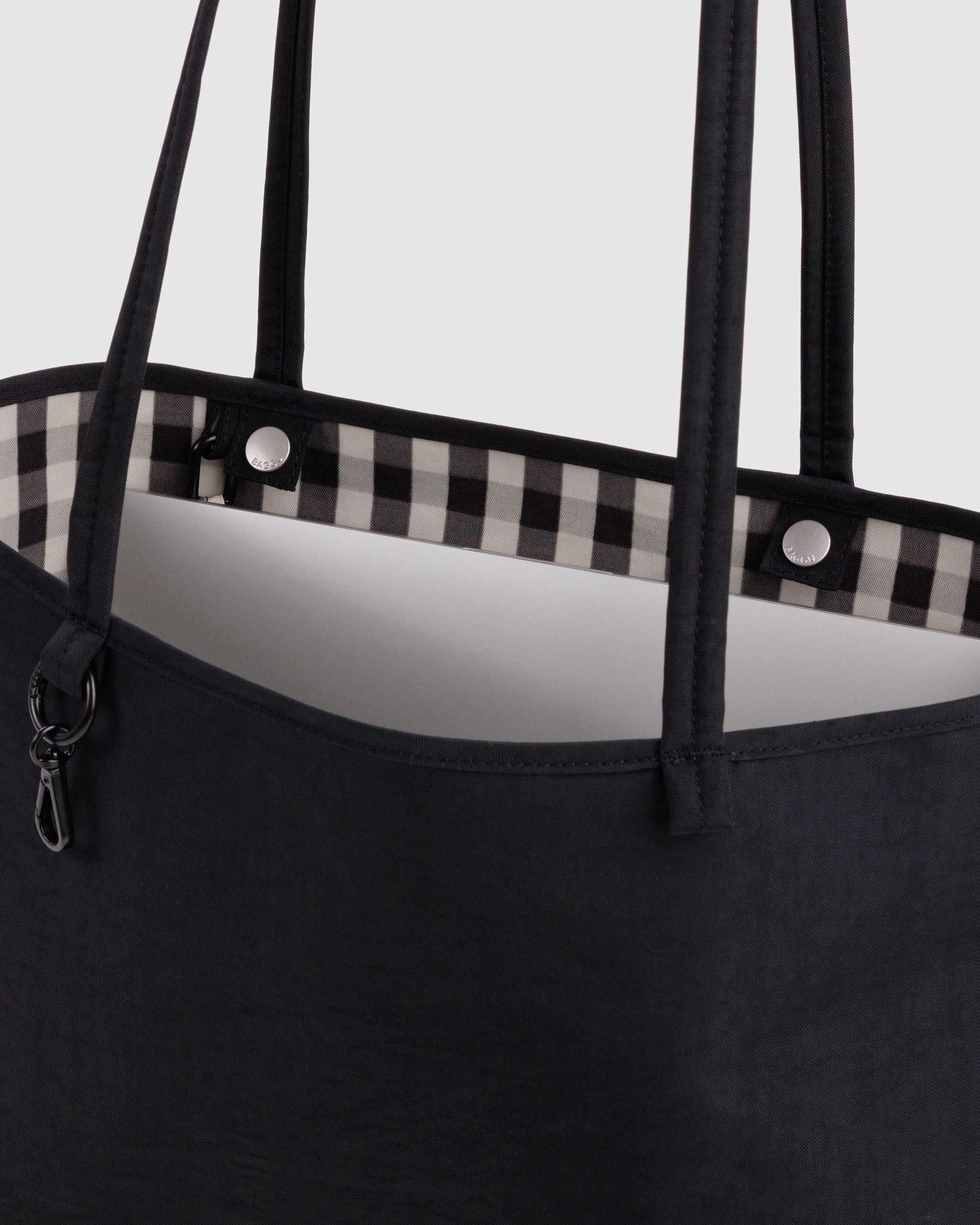 BAGGU Medium Nylon Reversible Tote - Black Mix