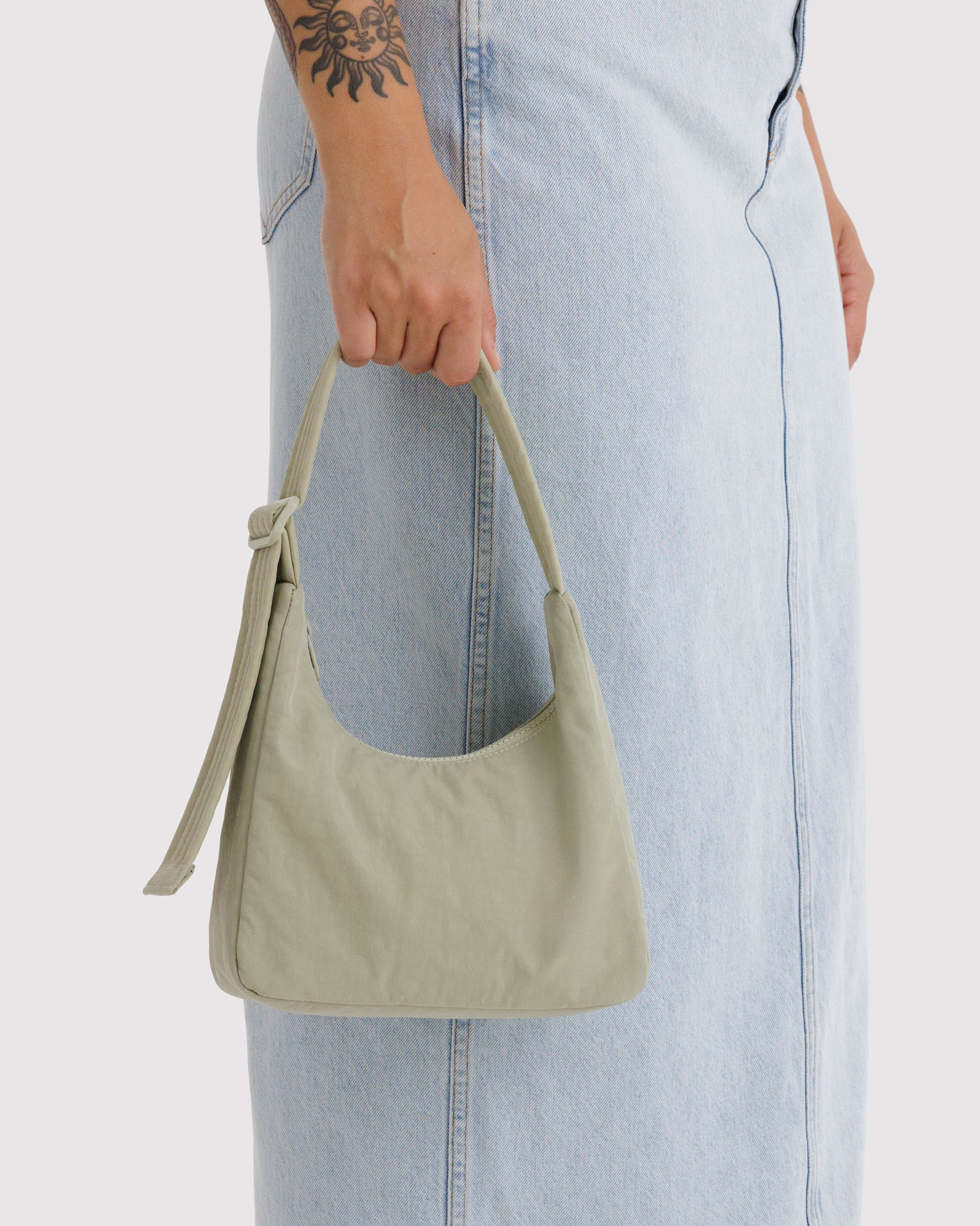 BAGGU Mini Nylon Shoulder Bag - Celadon