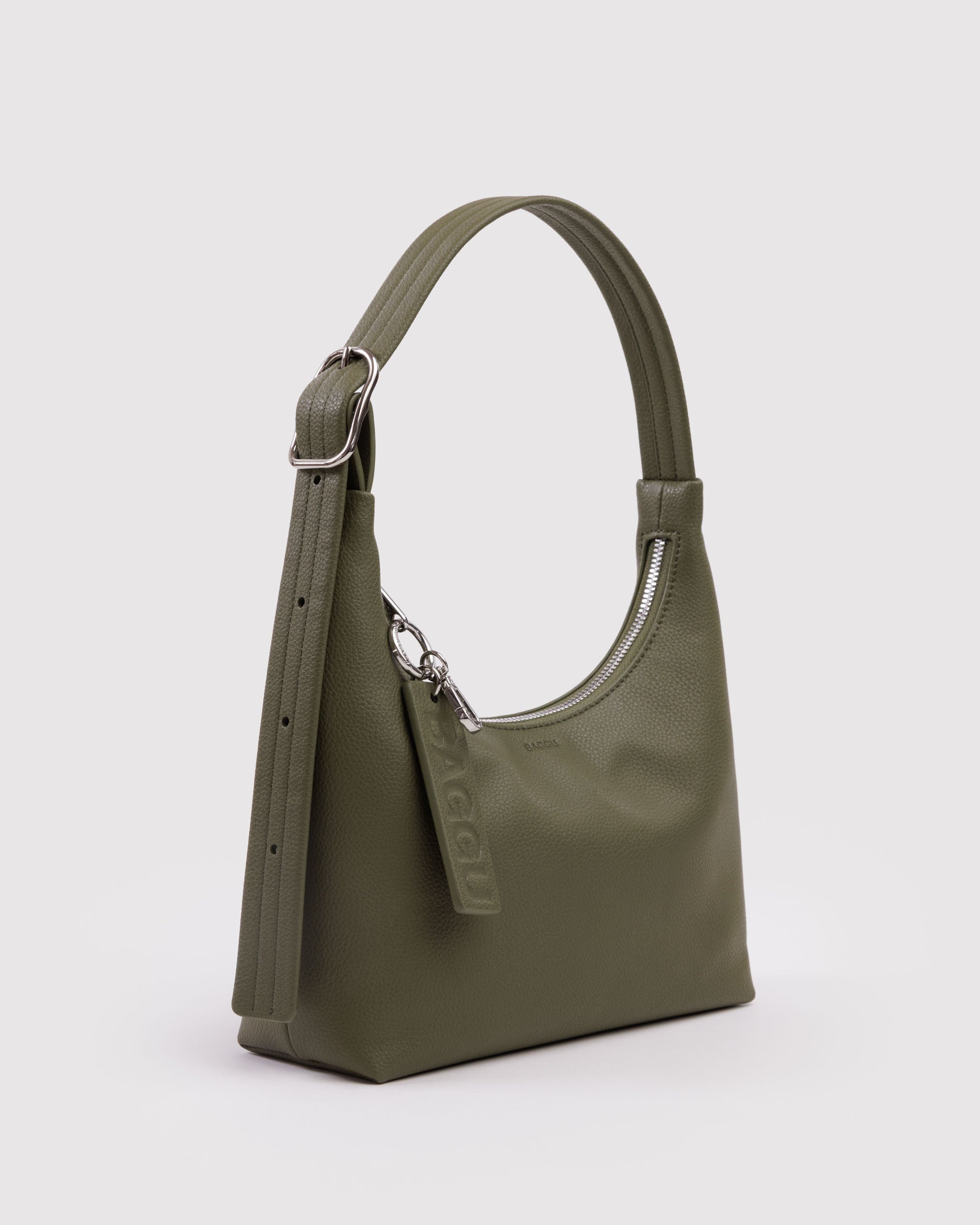 BAGGU Mini Recycled Leather Shoulder Bag - Loden