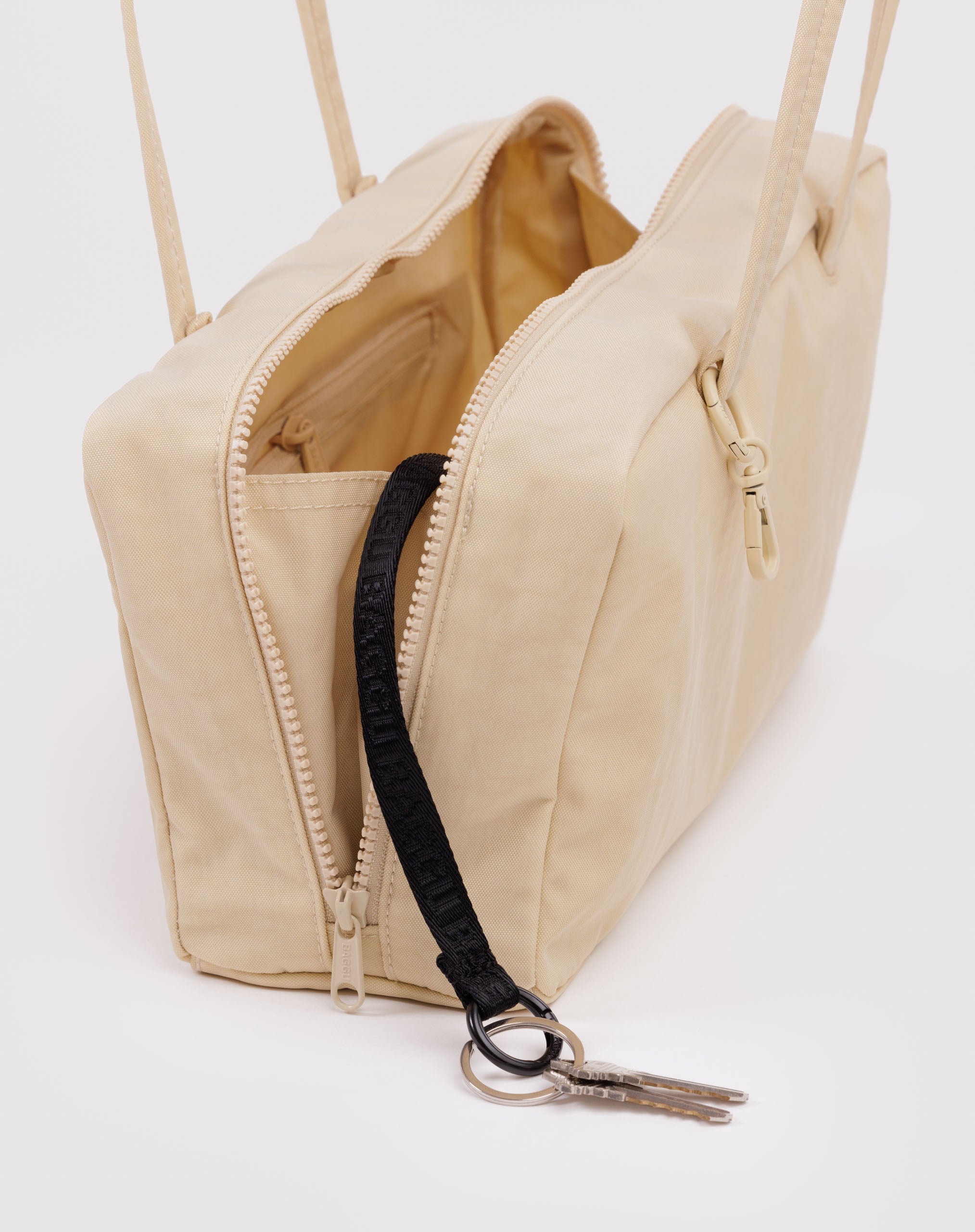 BAGGU Nylon Bowler Bag - Custard