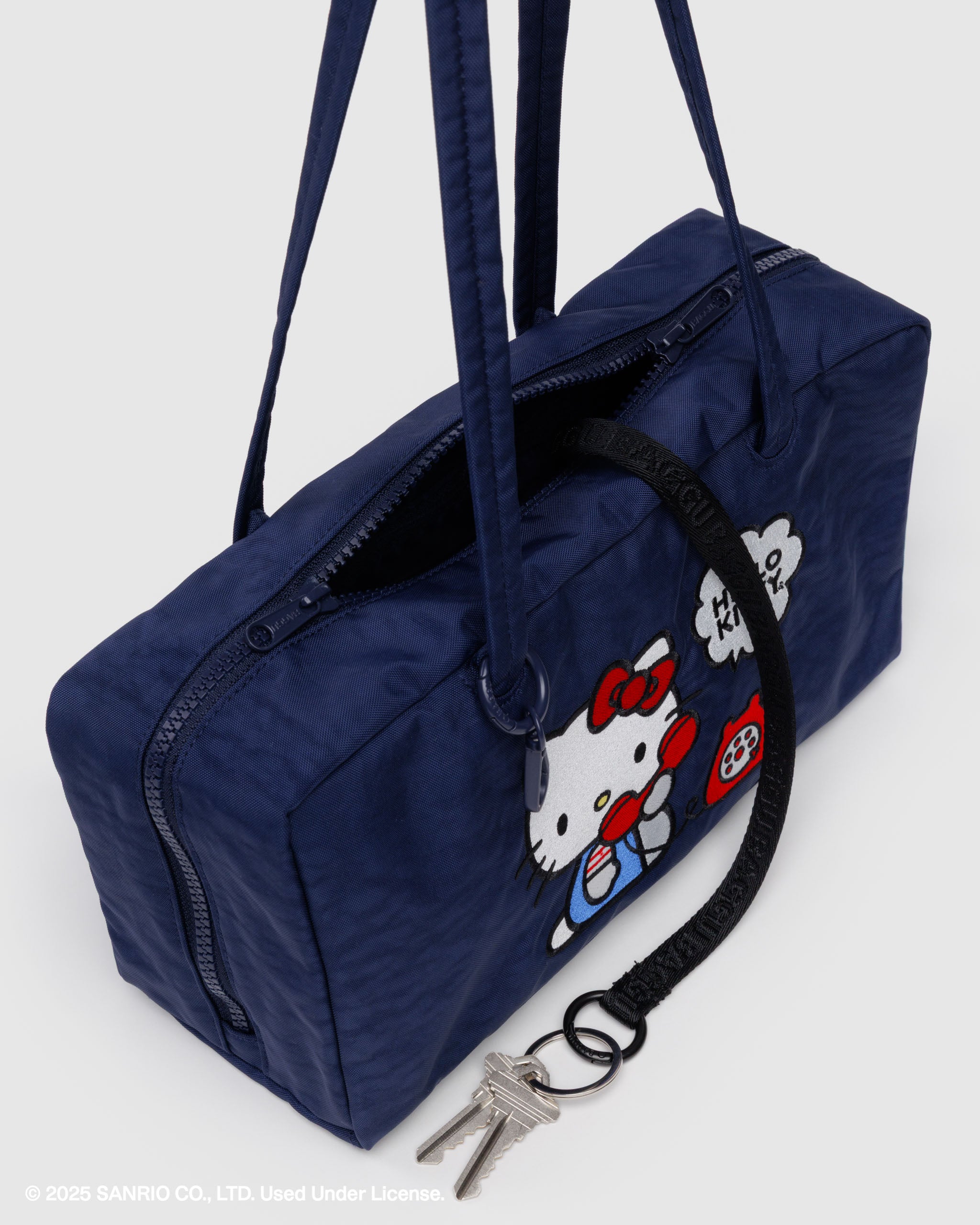BAGGU Nylon Bowler Bag - Embroidered Hello Kitty Phone