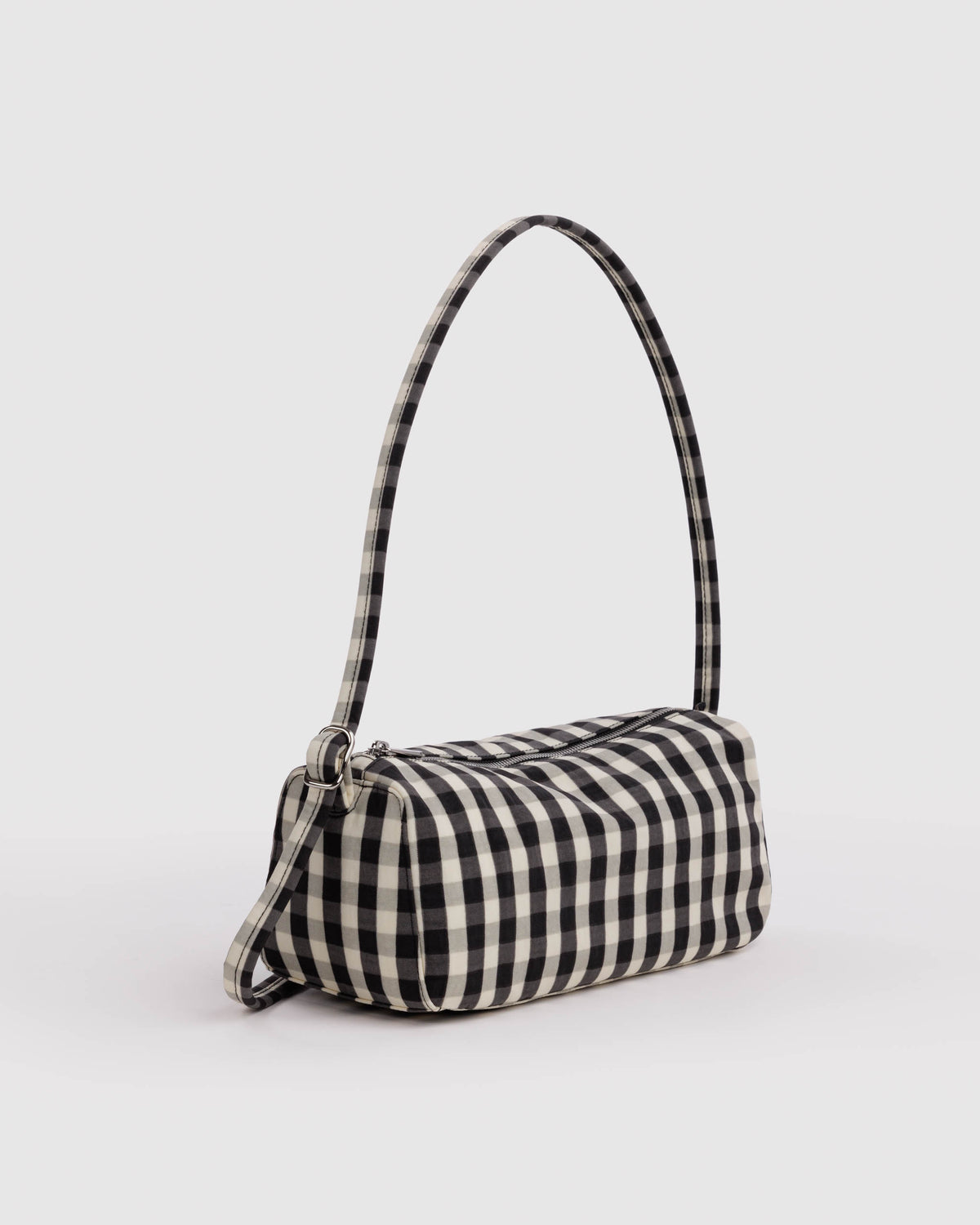 BAGGU Nylon Loaf Bag - Black and Cream Gingham