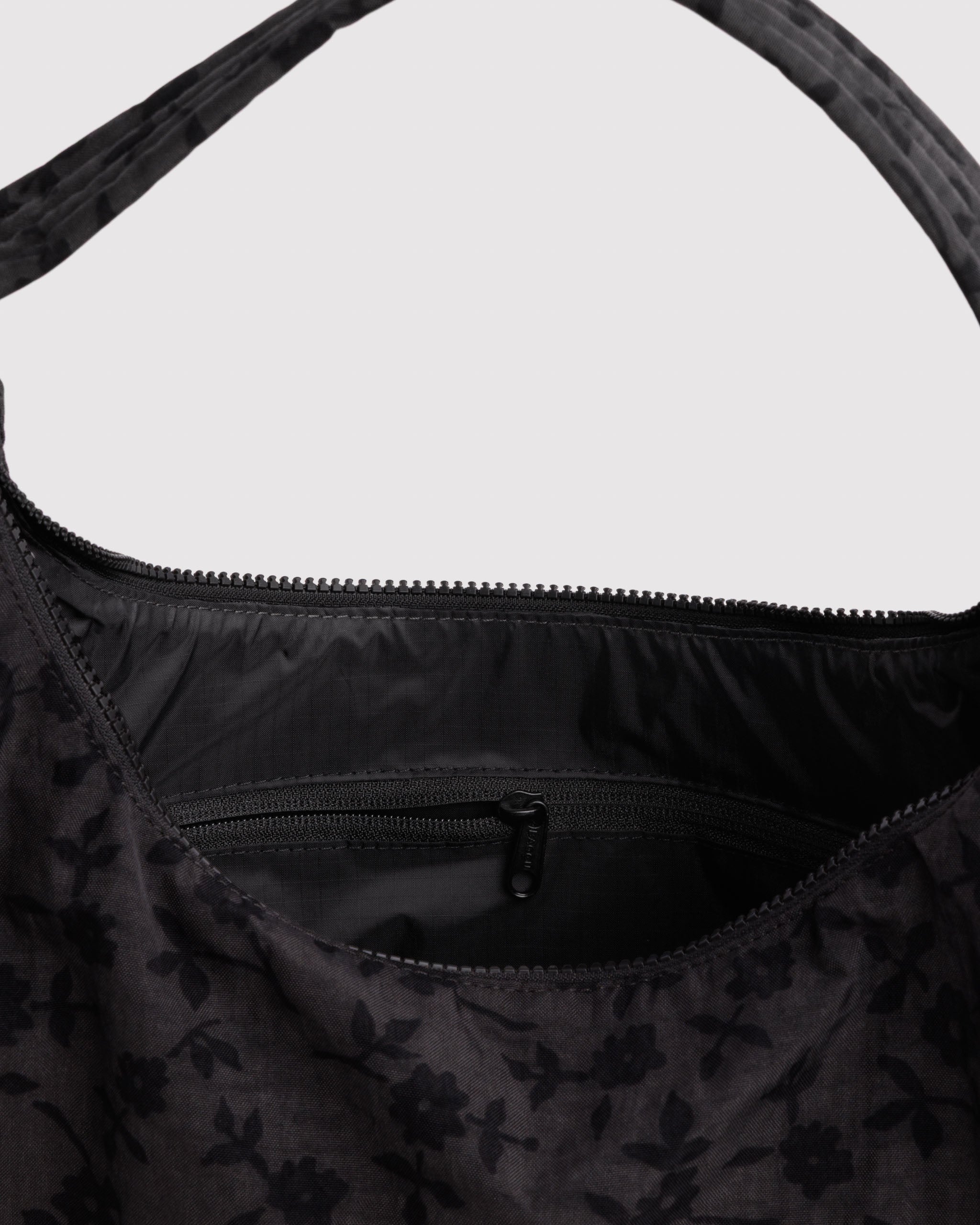BAGGU Nylon Shoulder Bag - Charcoal Ditsy Floral