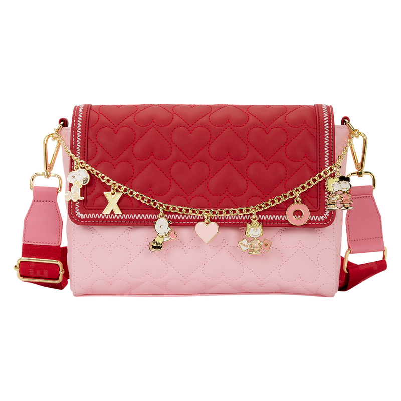 Loungefly  Peanuts Snoopy Valentine's Day Charm Crossbody Bag