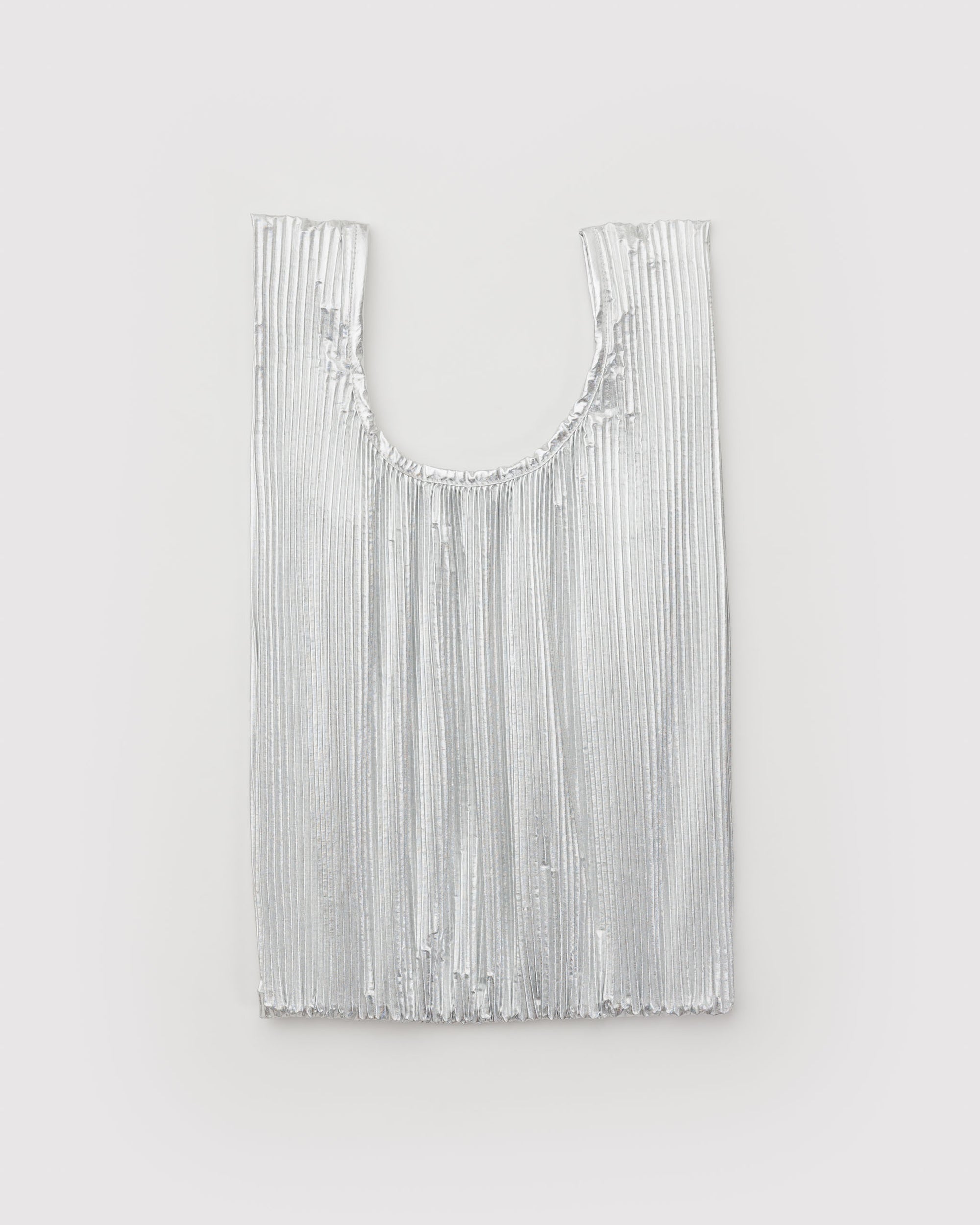 BAGGU Pleated - Chrome Metallic