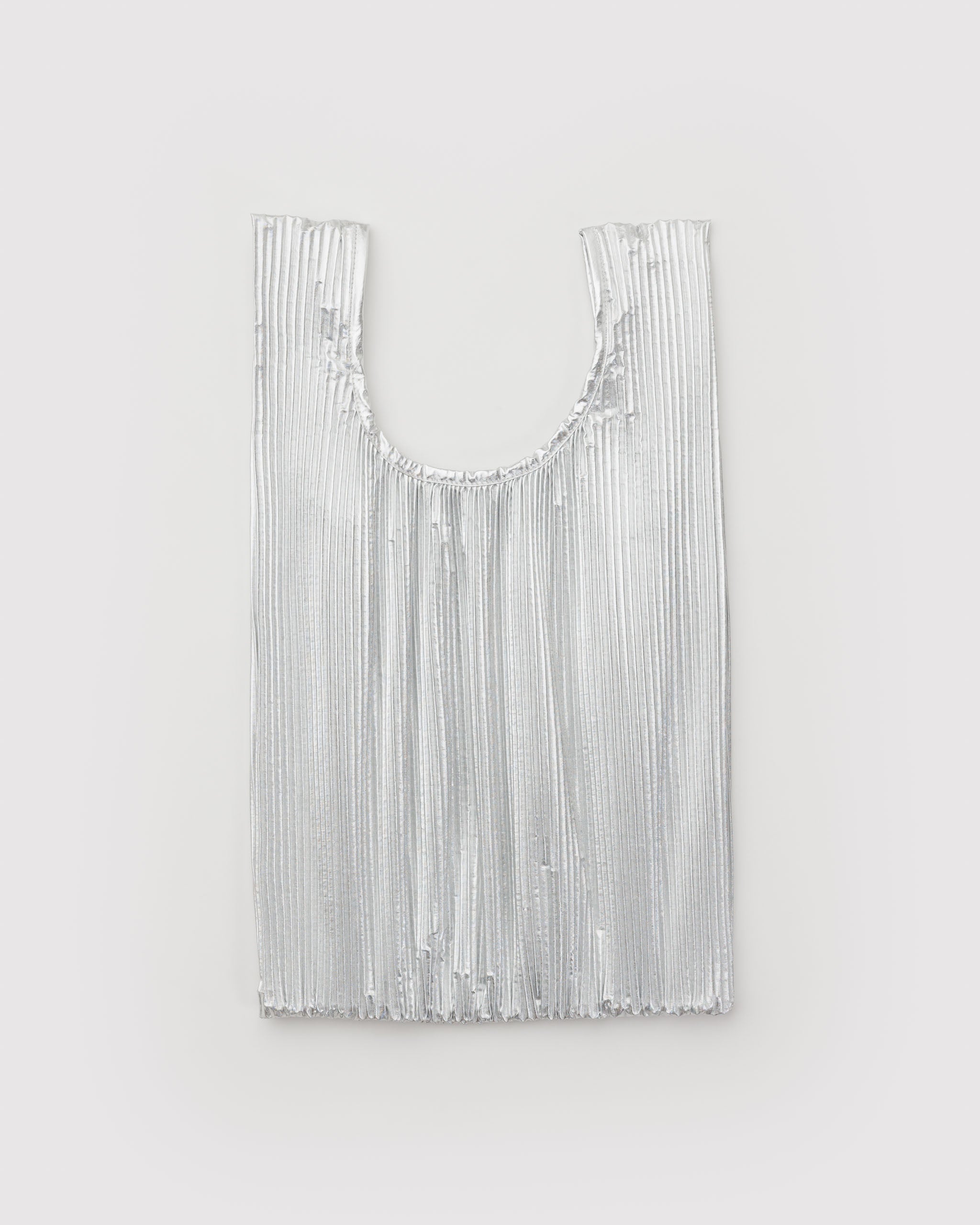 BAGGU Pleated - Chrome Metallic