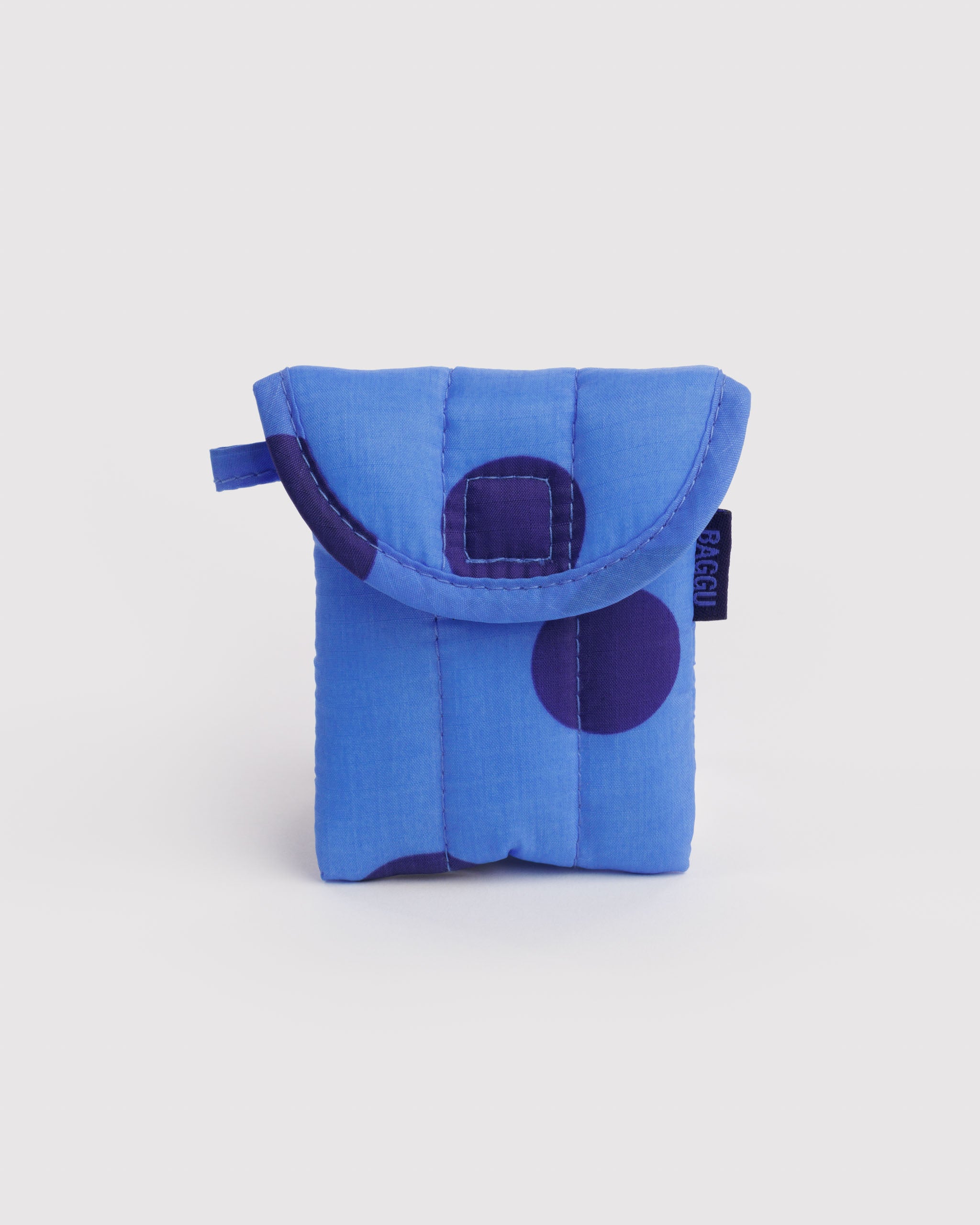 BAGGU Puffy Earbuds Case - Blue Polka Dot