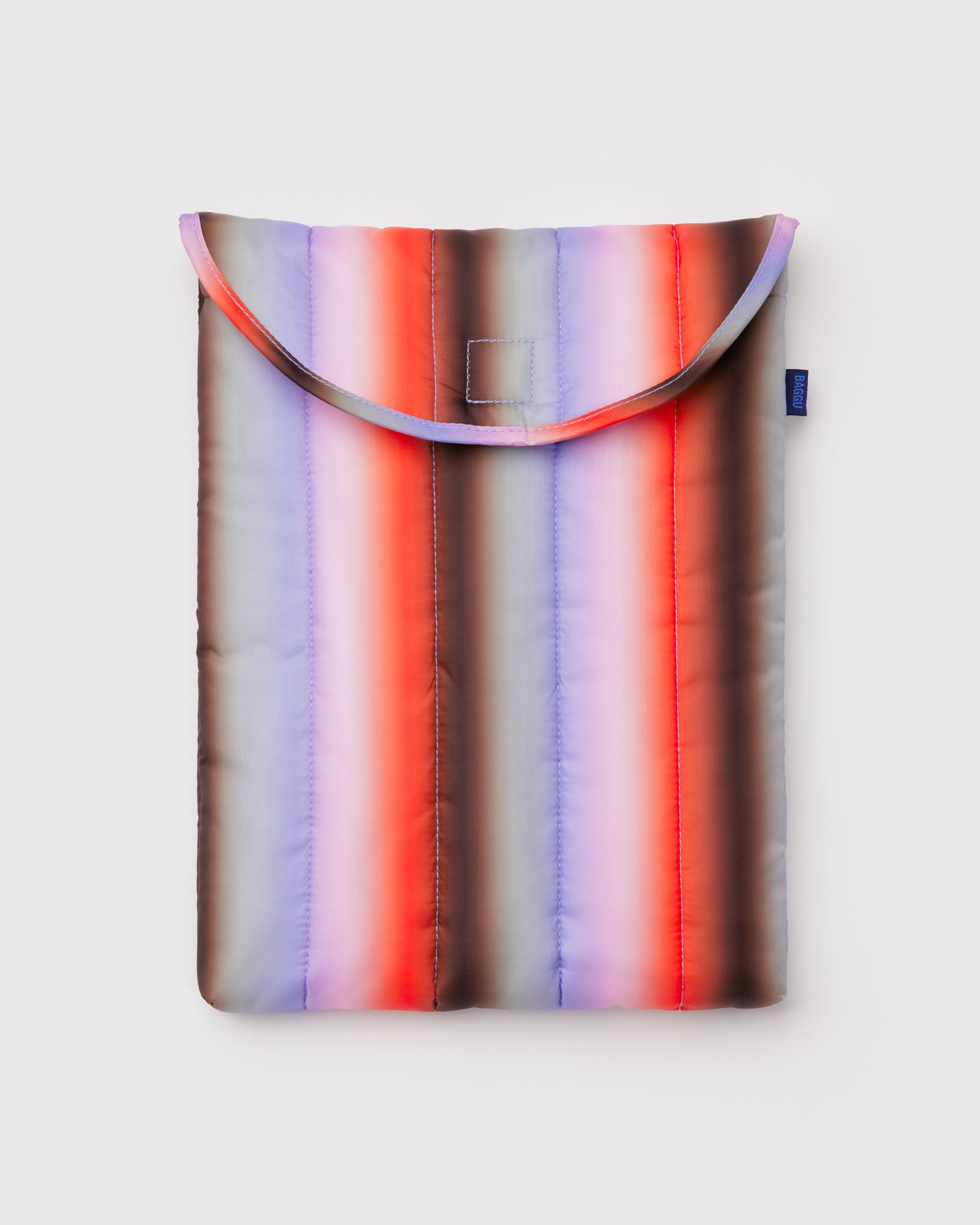 BAGGU Puffy Laptop Sleeve 16" - Gradient Stripe Poppy & Lilac