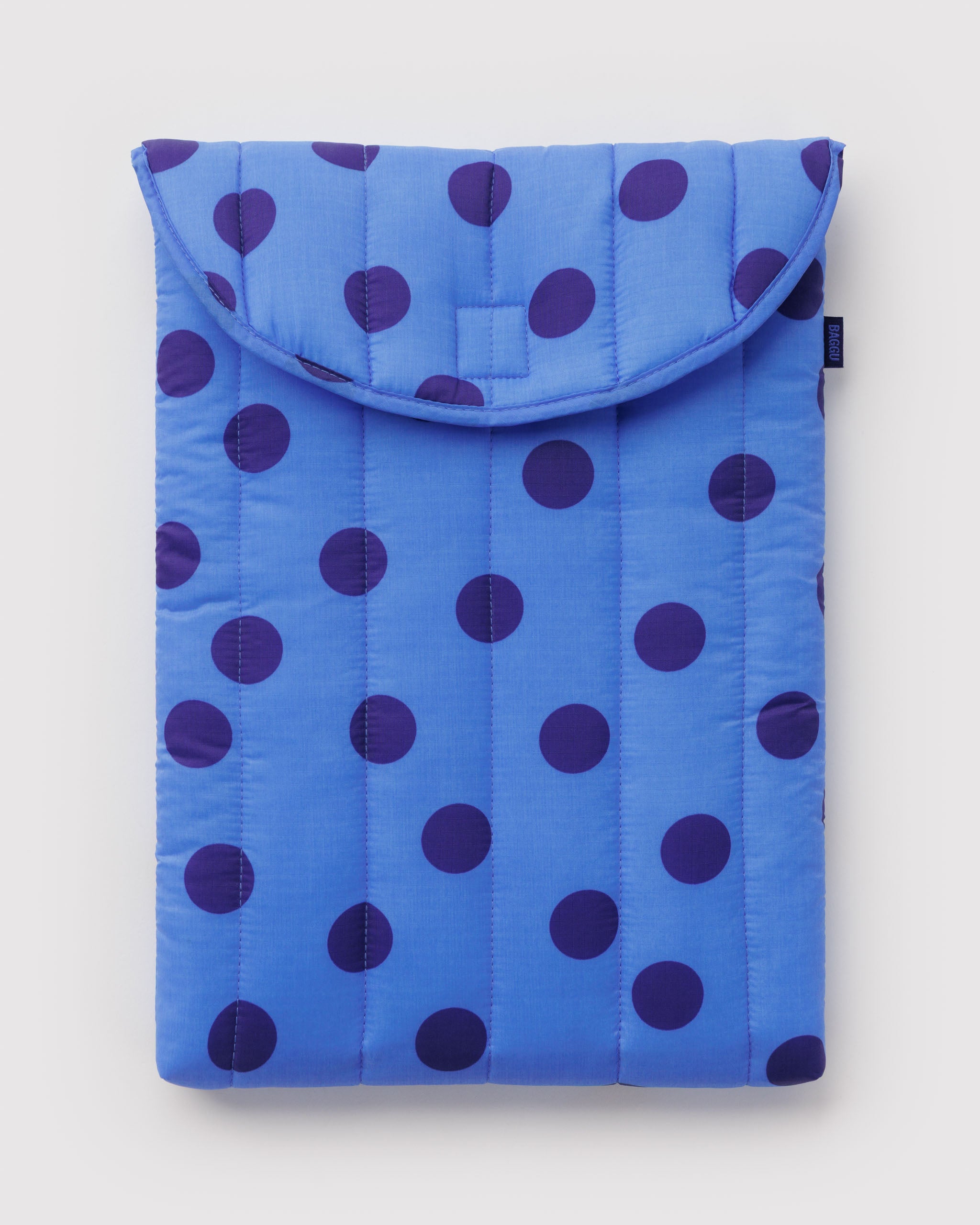 BAGGU Puffy Laptop Sleeve 16" - Blue Polka Dot