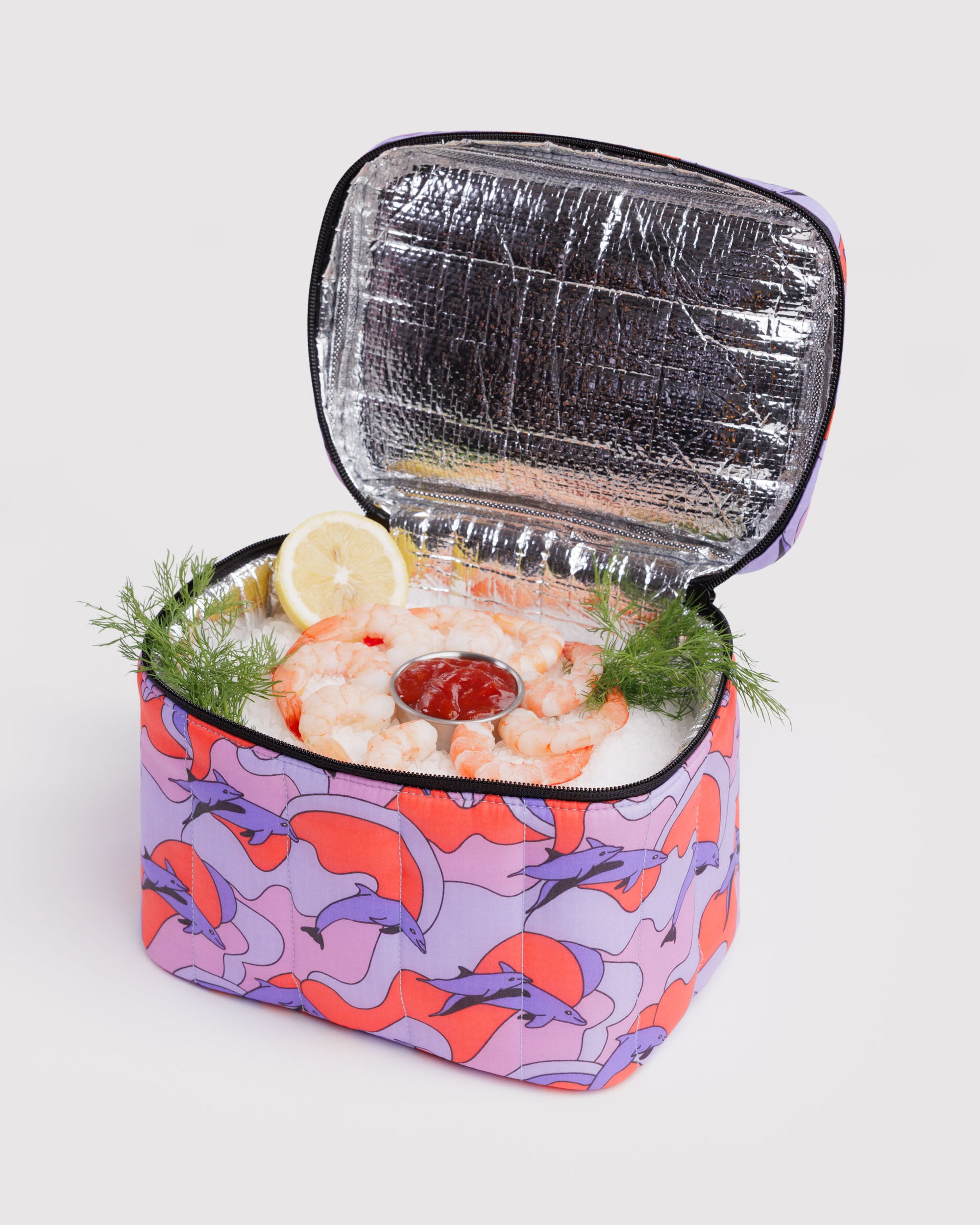 BAGGU Puffy Lunch Bag - Dolphins