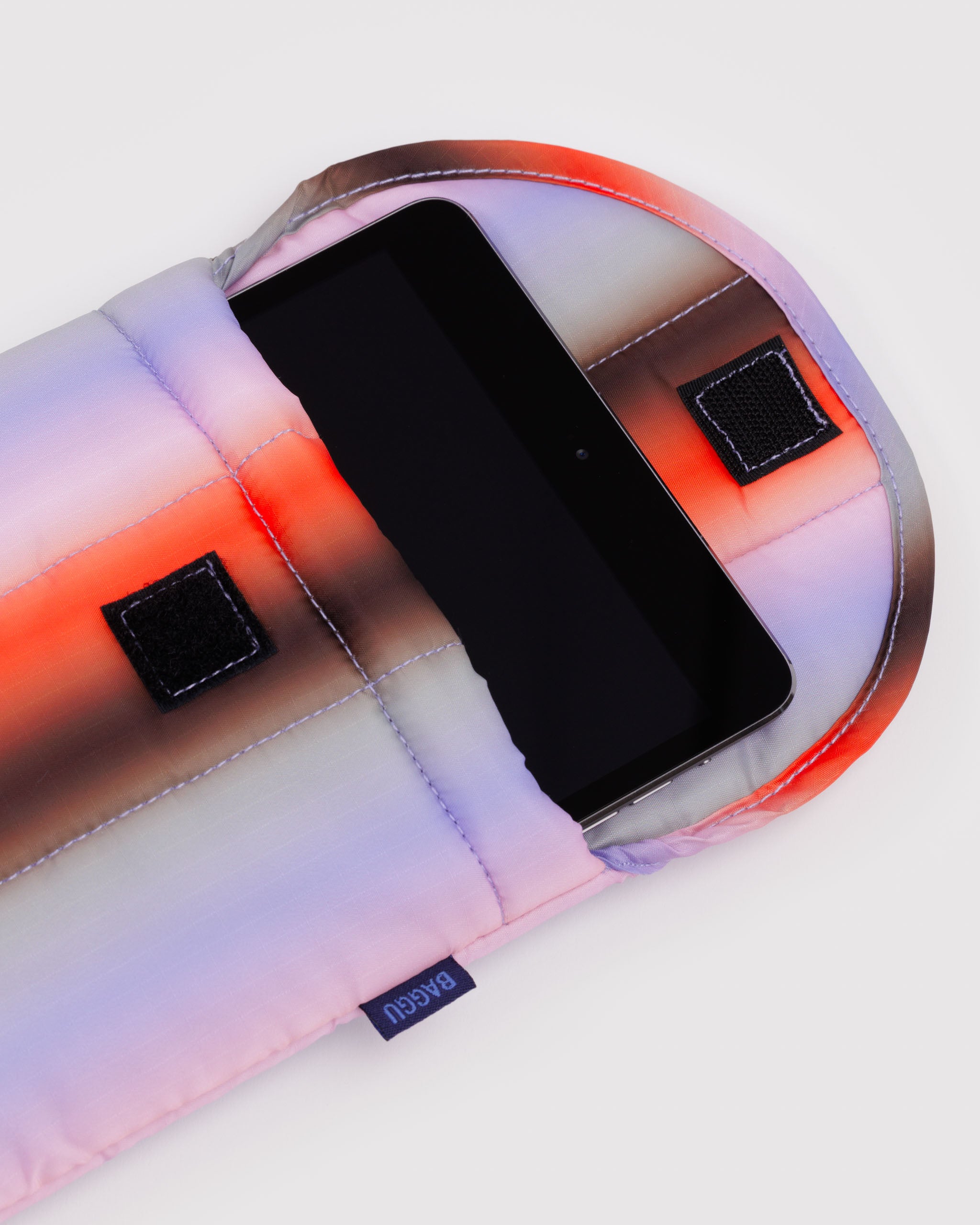 BAGGU Puffy Tablet Sleeve 8"- Gradient Stripe Poppy & Lilac