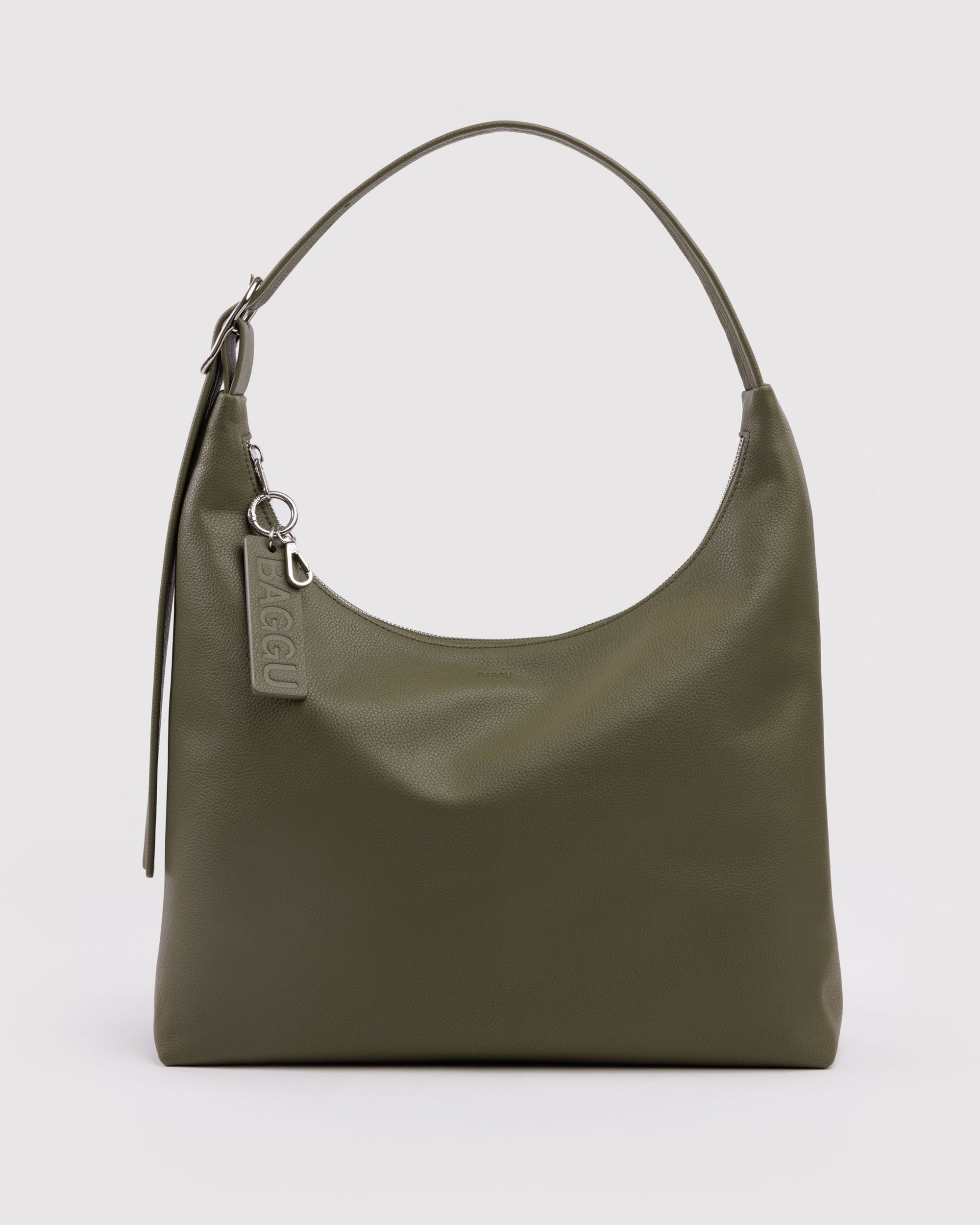 BAGGU Recycled Leather Shoulder Bag - Loden