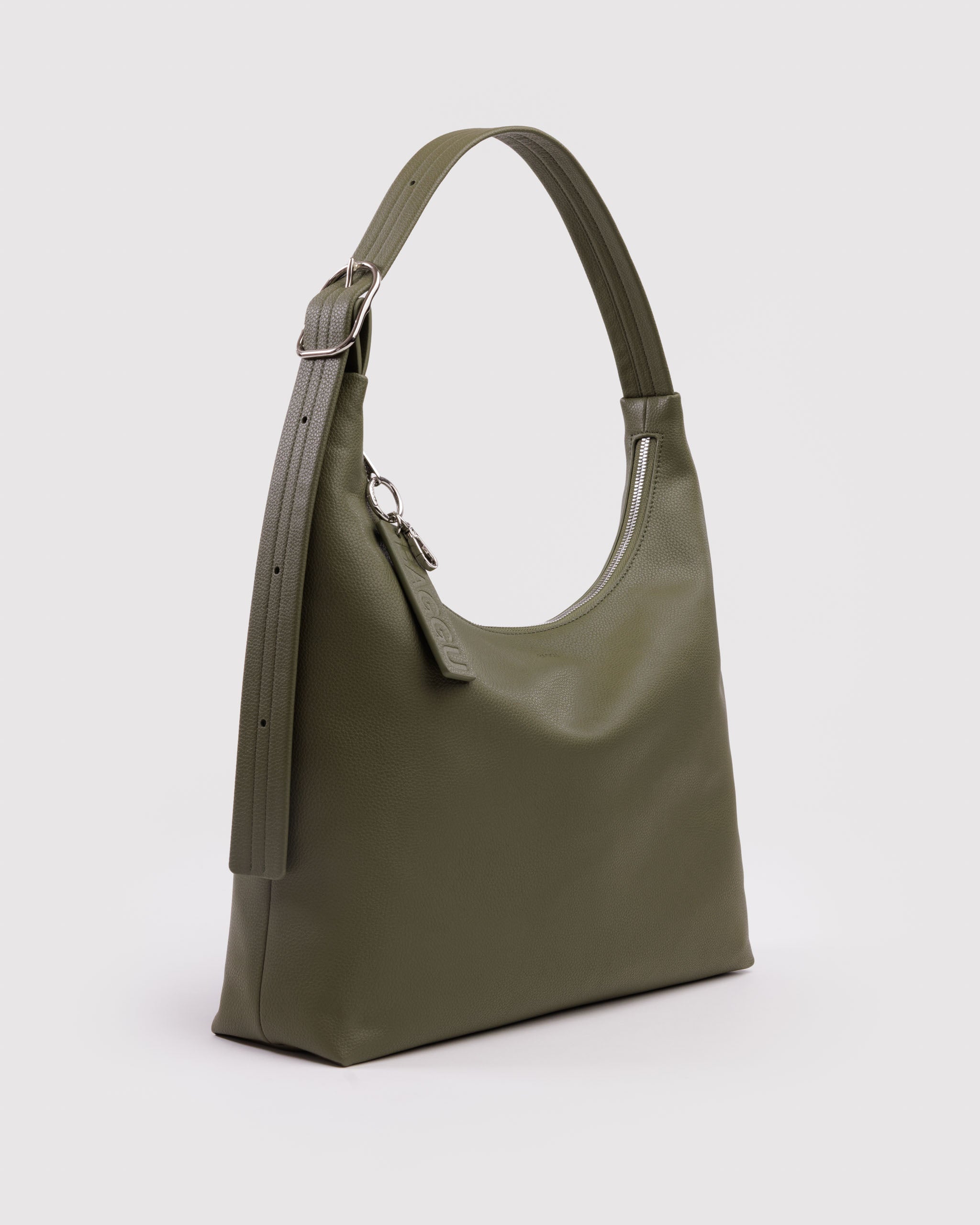 BAGGU Recycled Leather Shoulder Bag - Loden