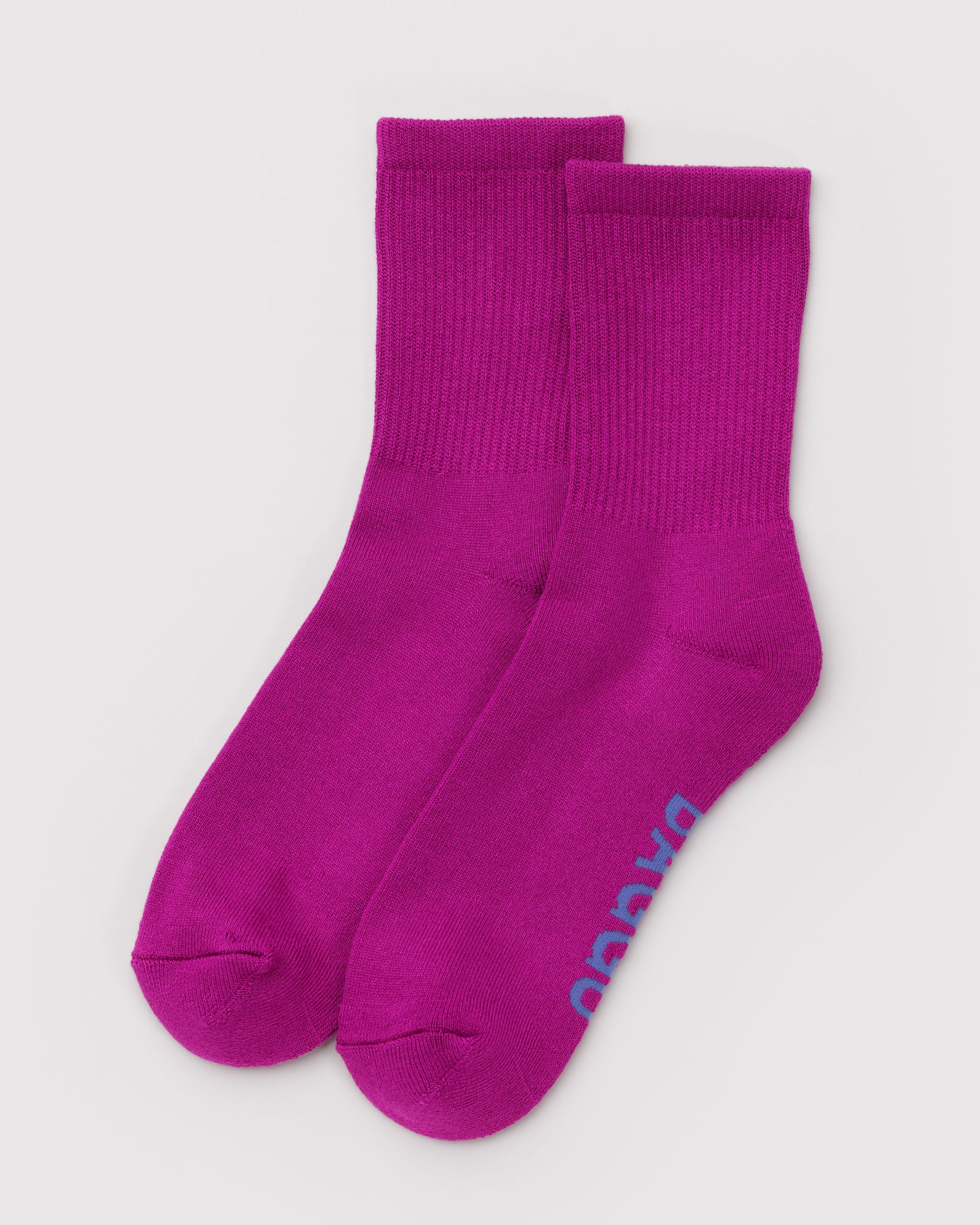 BAGGU Ribbed Sock - Deep Fuchsia